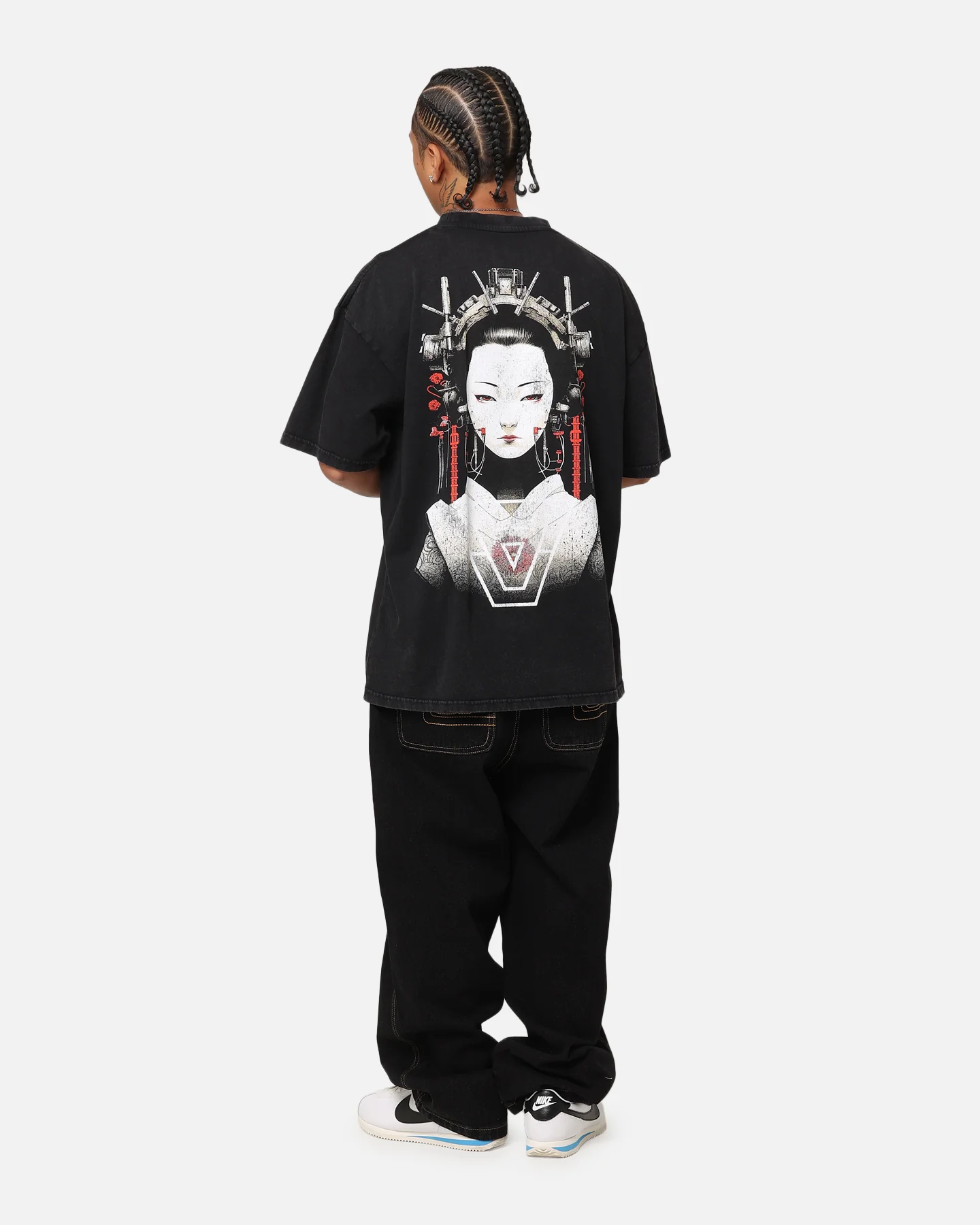 The Anti Order Geisha T-Shirt Black Acidwash - Image 3