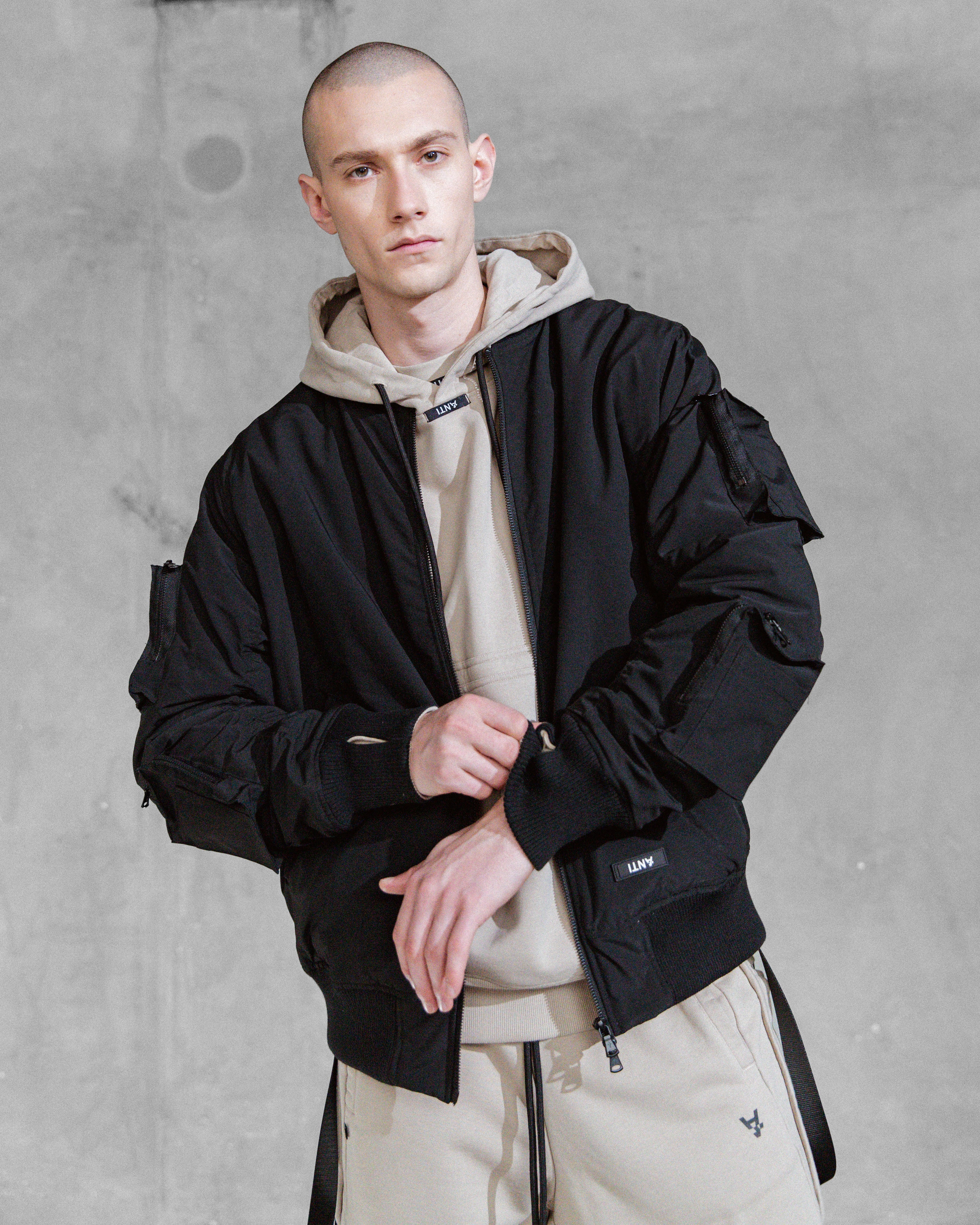 The Anti Order Glasnost Bomber Jacket Black/Bone - Image 2