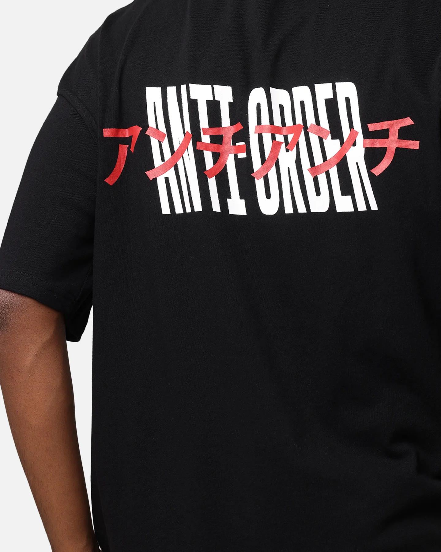 The Anti Order Junya Drop Shoulder T-Shirt Black - Image 7