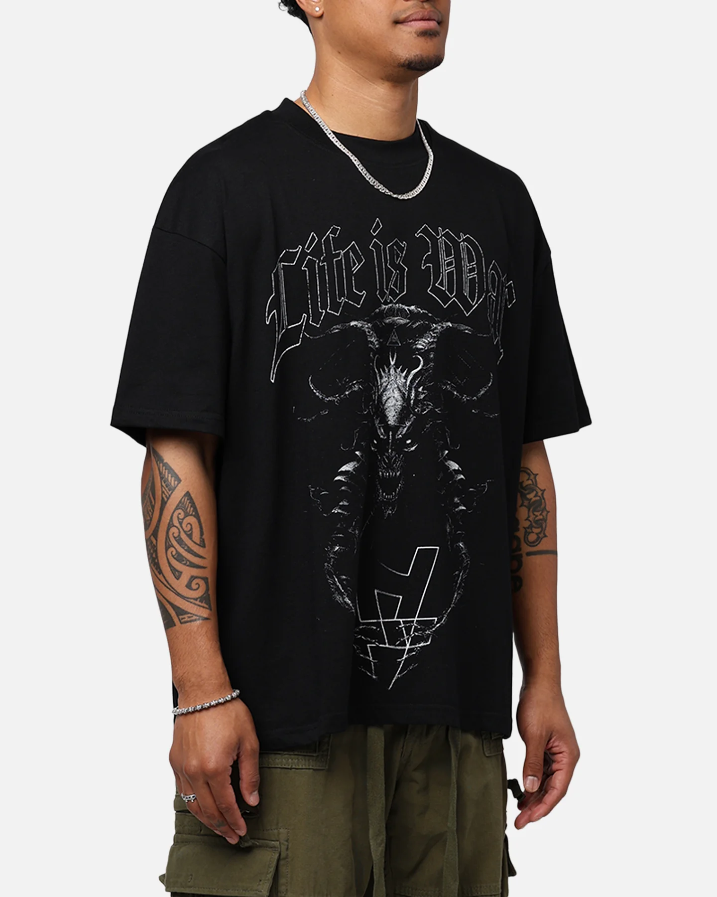The Anti Order Life Is War T-Shirt Black - Image 6