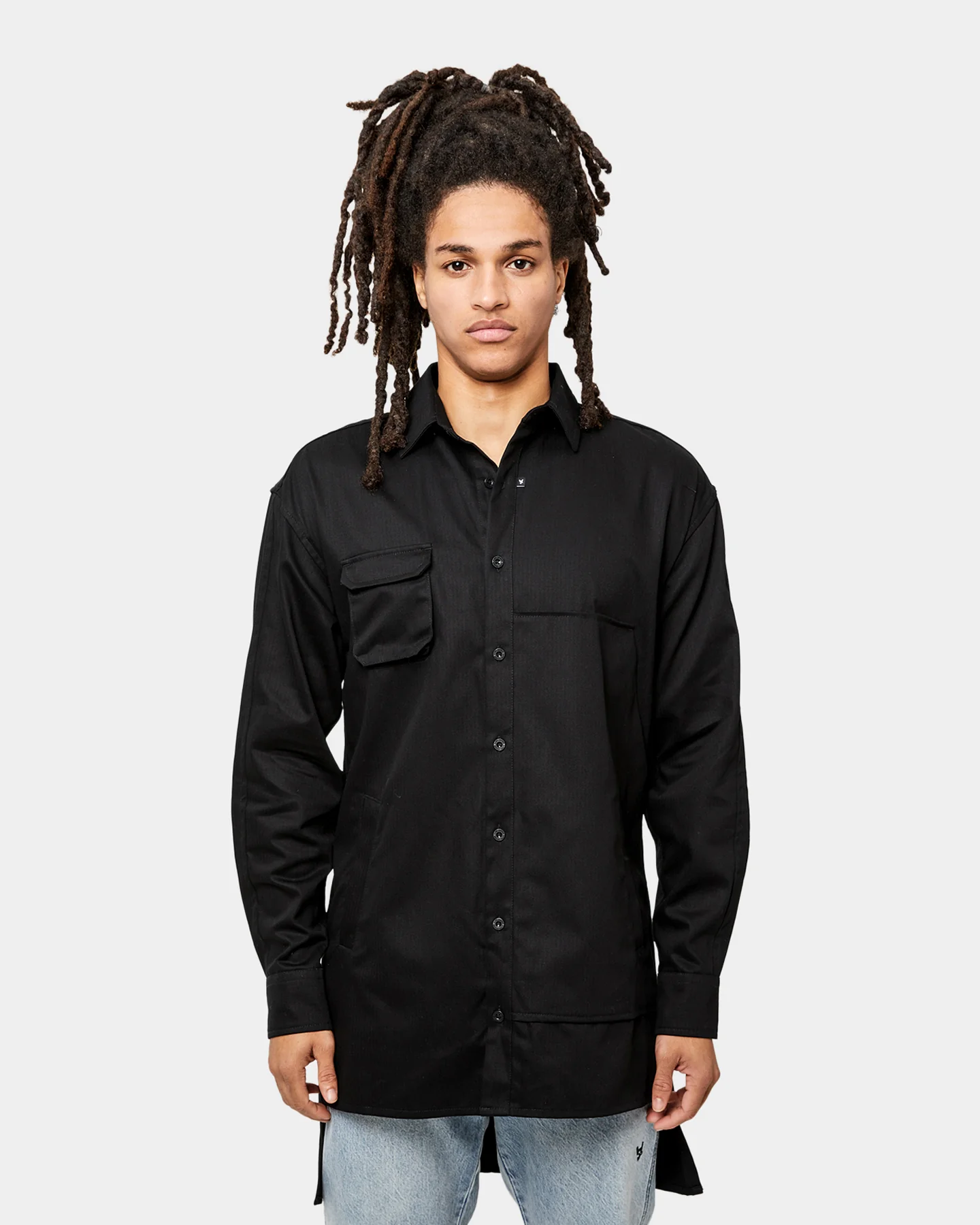 The Anti Order Man Made Long Sleeve Shirt Black