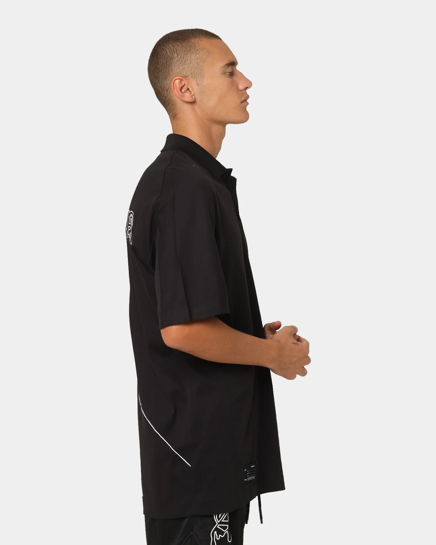 The Anti Order Military Oversized Polo Shirt Black/White - Image 5
