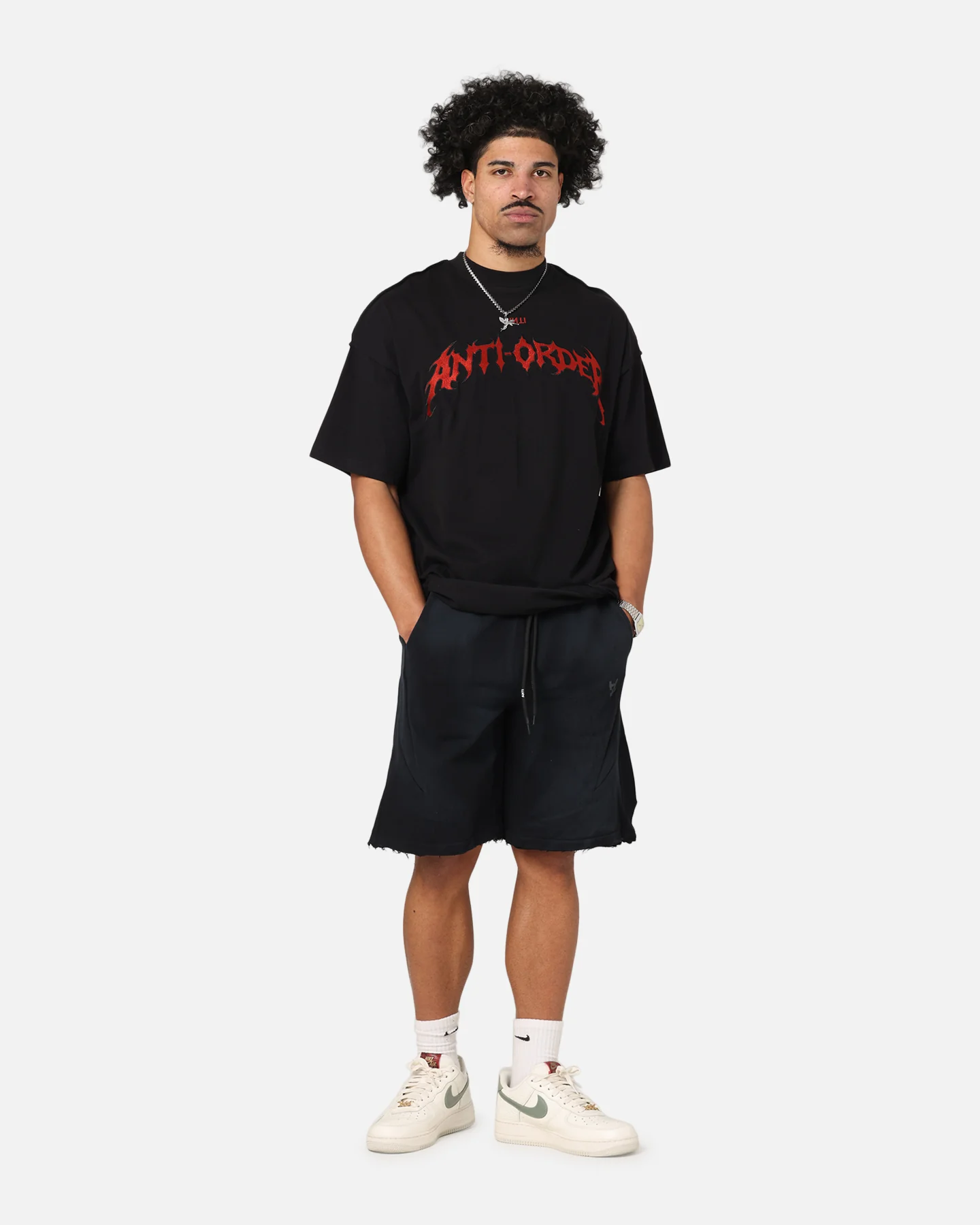 The Anti Order Mosh Non Seam T-Shirt Black/Red - Image 3