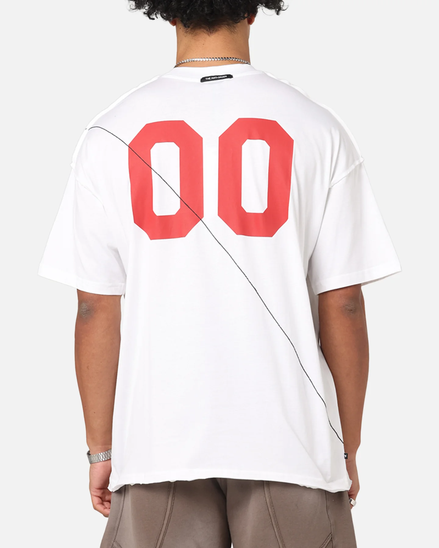 The Anti Order Mosh Non Seam T-Shirt White/Red - Image 2