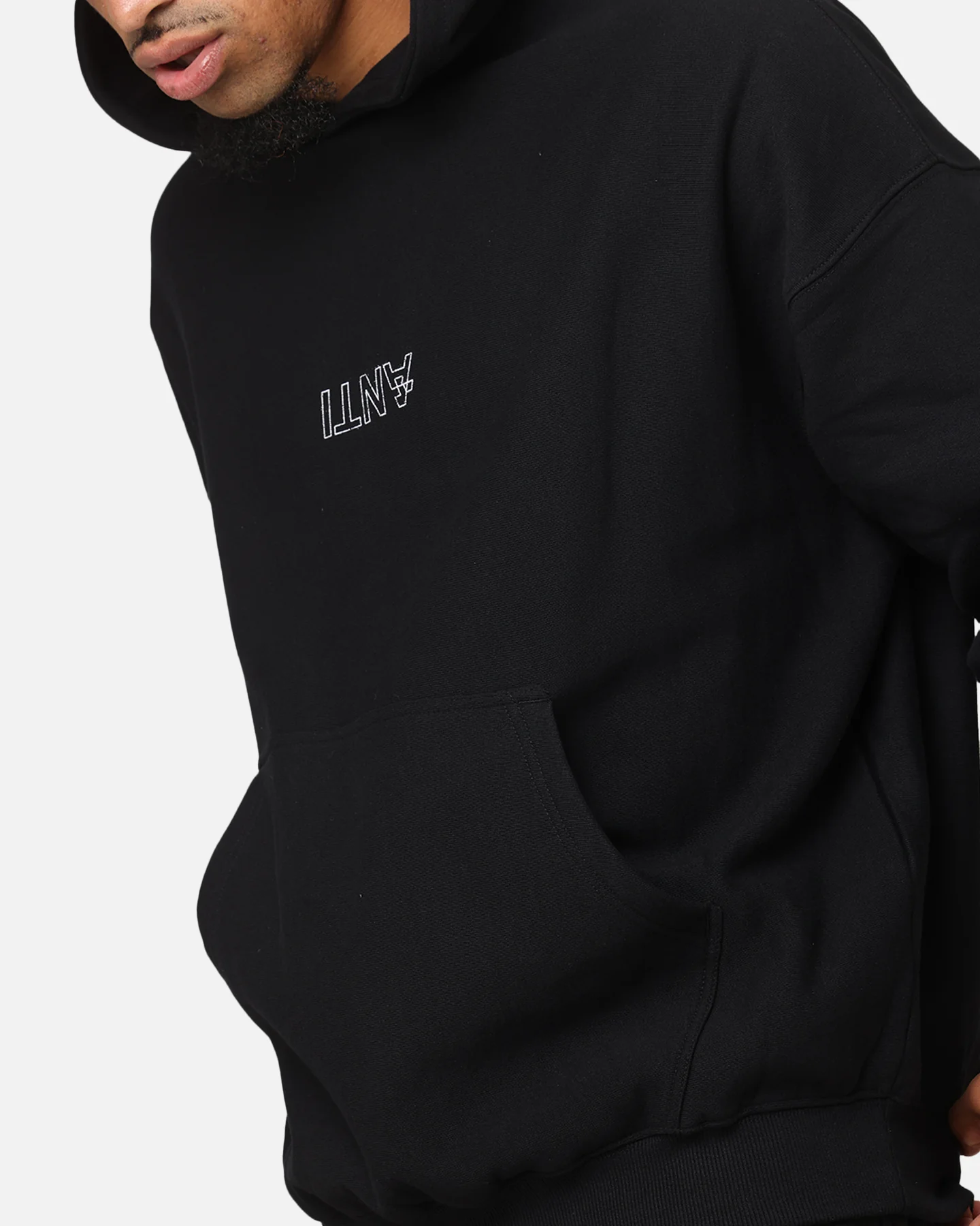 The Anti Order Oni Mask Boxy Hoodie Black - Image 8