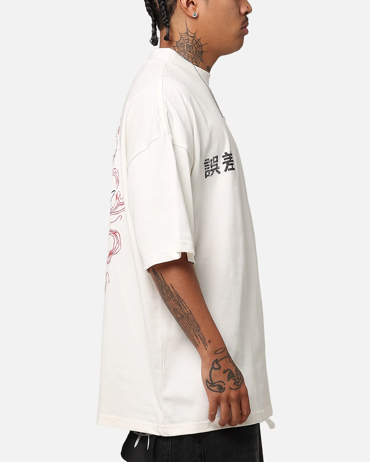 The Anti Order Oni Mockneck T-Shirt Off White - Image 5