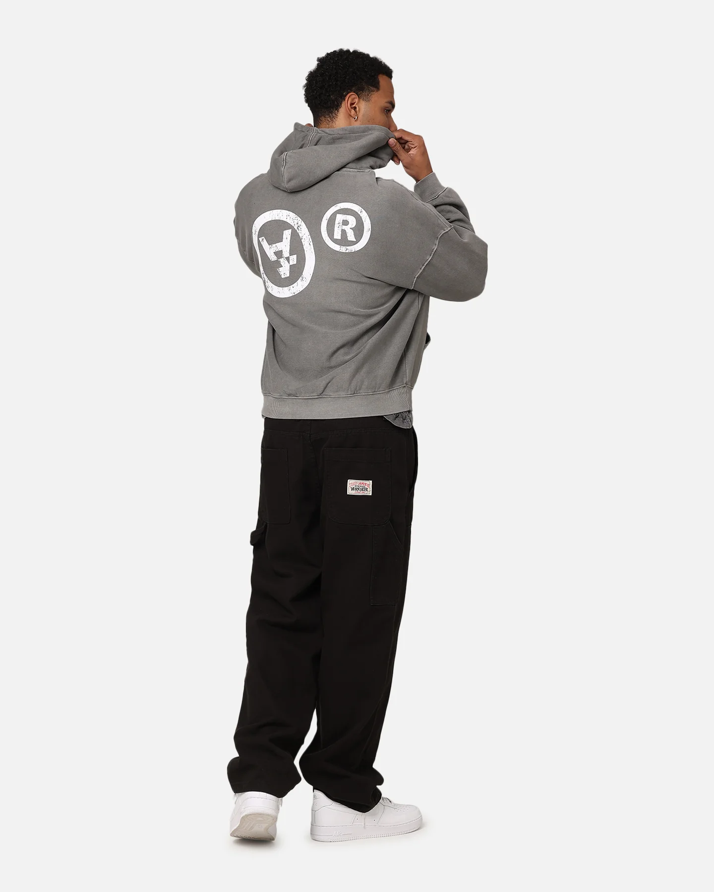 The Anti Order Rights Reserved Hoodie Washed Charcoal - Image 4