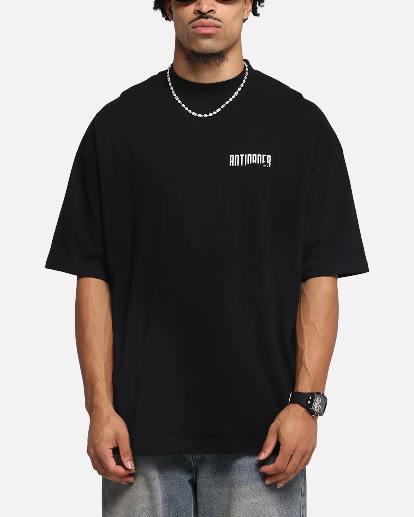 The Anti Order Ryuken Mock Neck T-Shirt Black - Image 2
