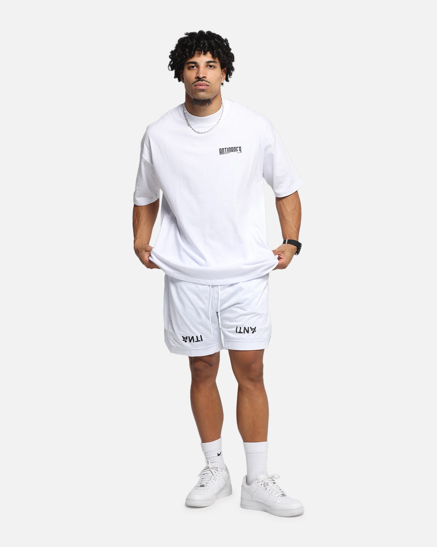 The Anti Order Ryuken Mock Neck T-Shirt White - Image 4