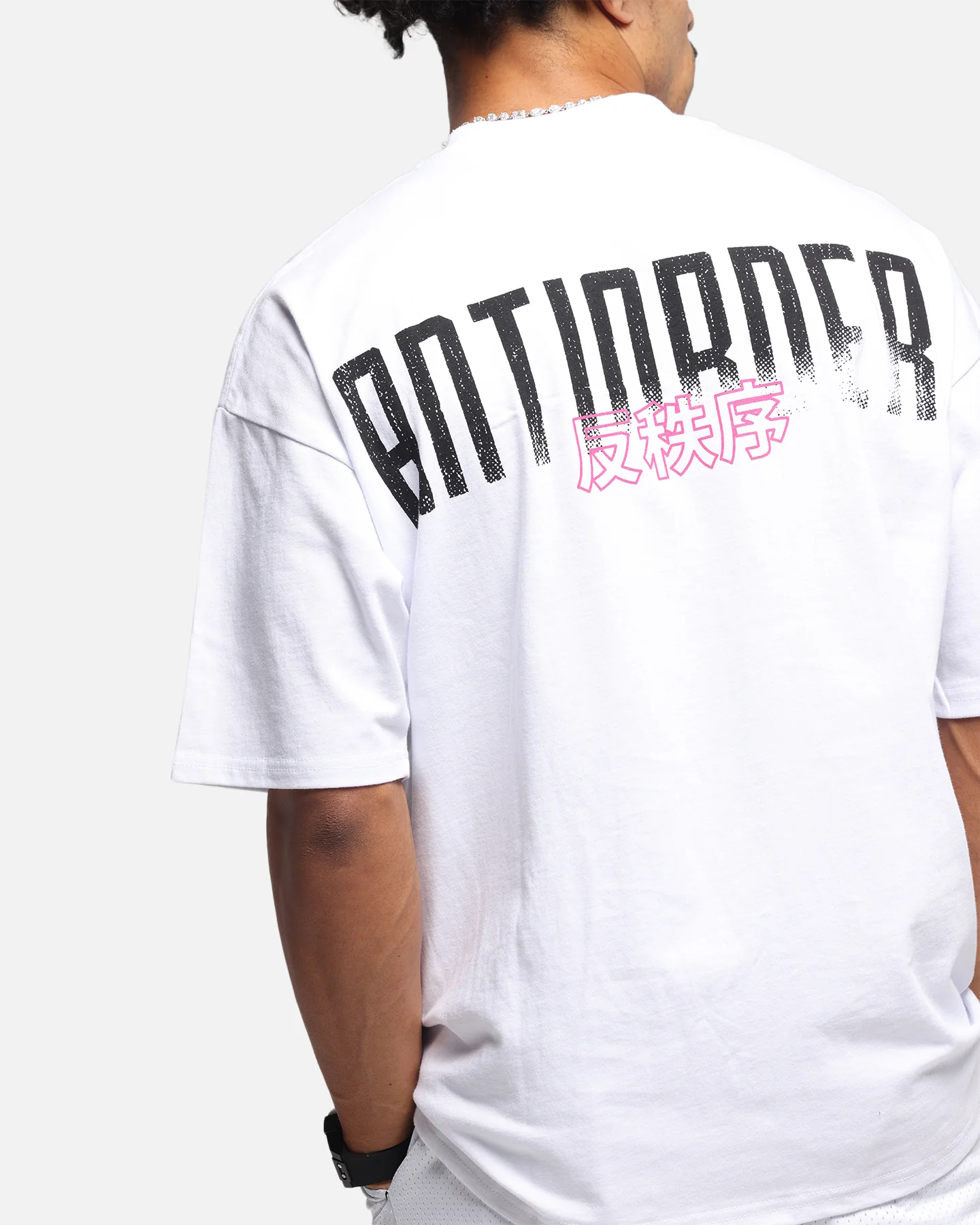 The Anti Order Ryuken Mock Neck T-Shirt White - Image 7