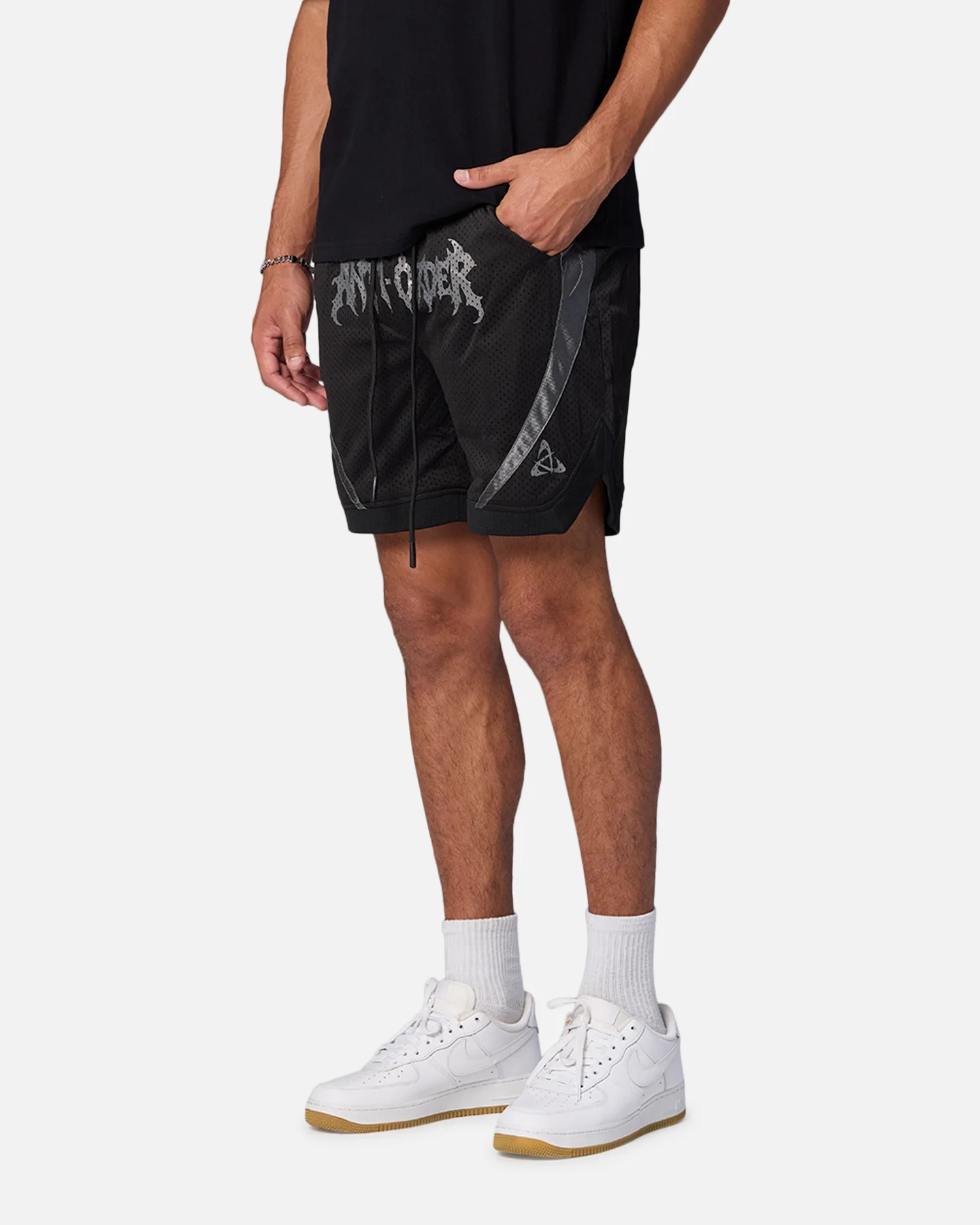 The Anti Order Sparta Mesh Basketball Shorts Black/Grey - Image 5