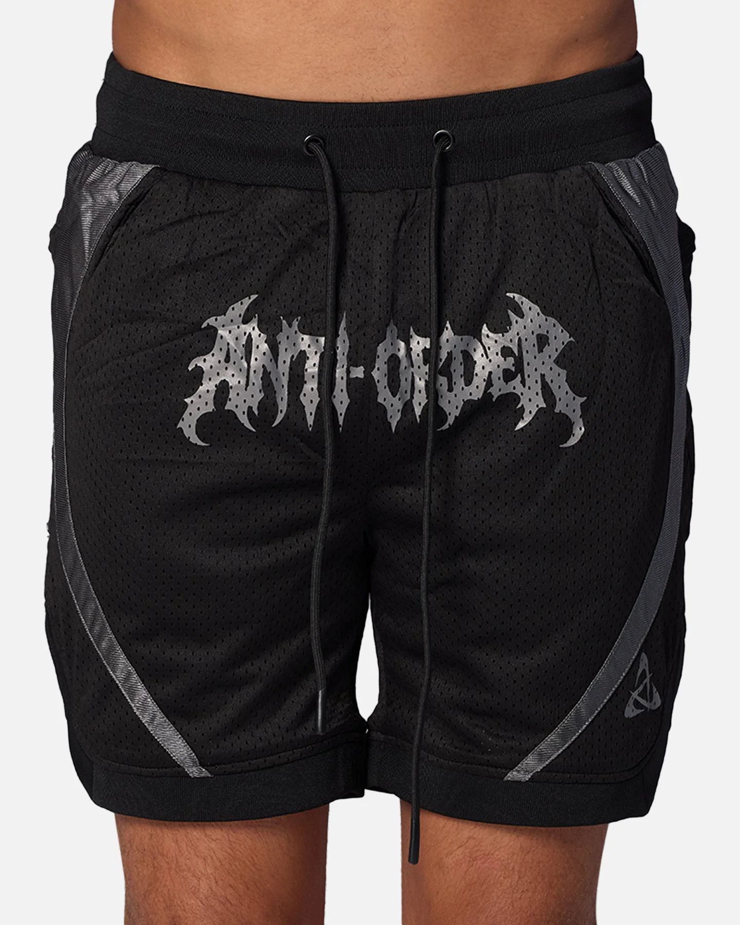The Anti Order Sparta Mesh Basketball Shorts Black/Grey - Image 7