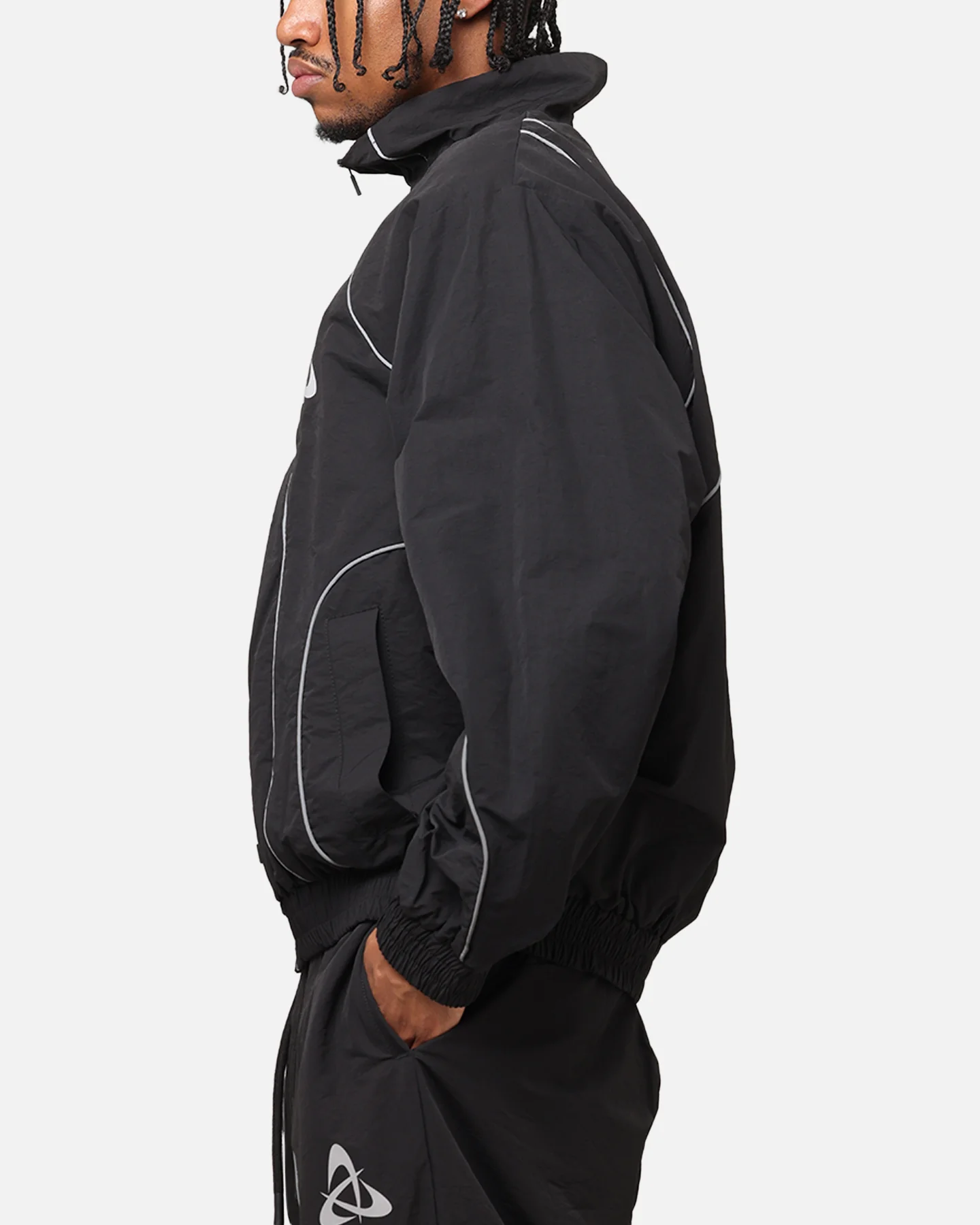 The Anti Order Stereo Nylon Track Jacket Black - Image 7