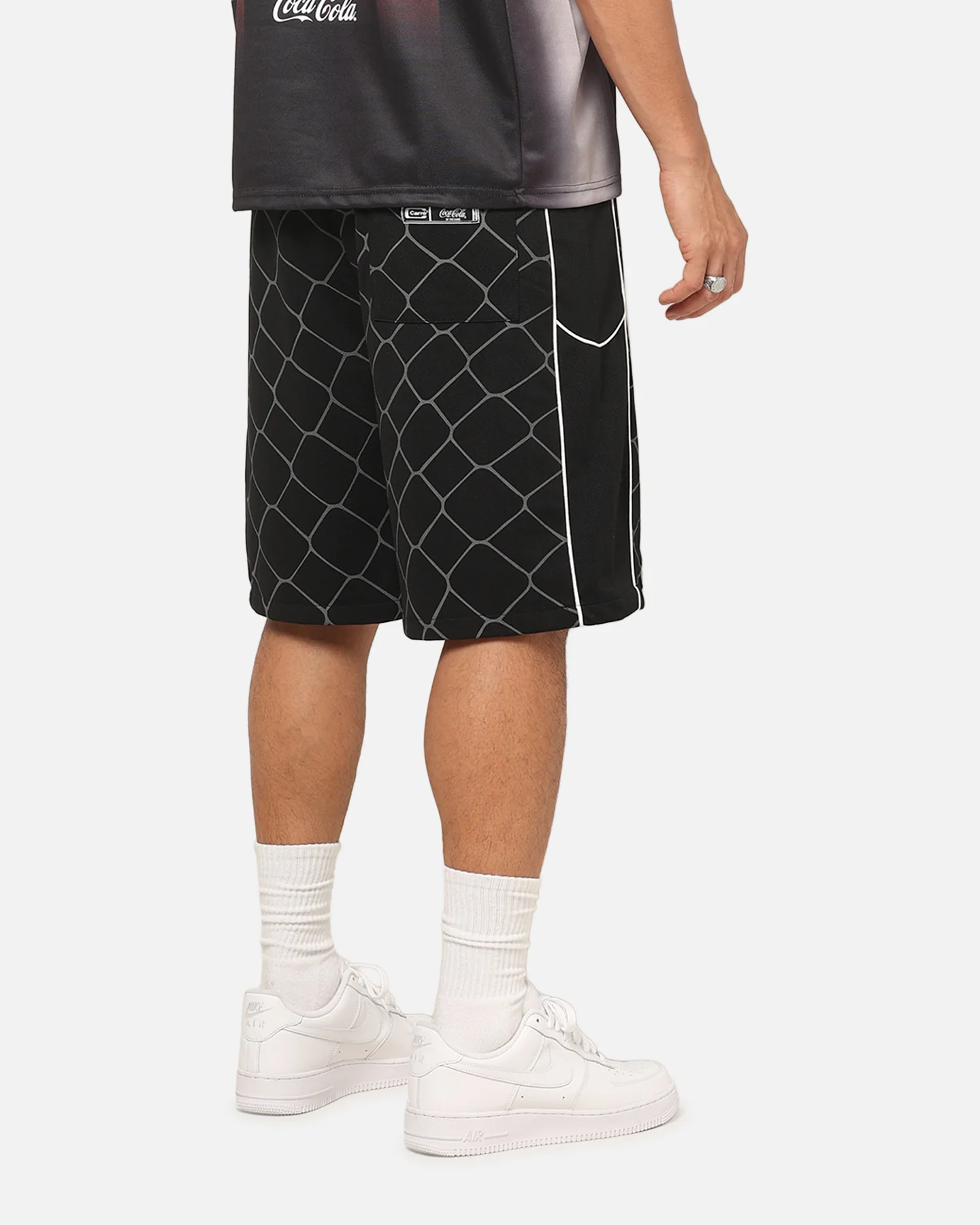 Carre Carre Carré X Coca Cola The Grid Mesh Shorts Black - Image 5