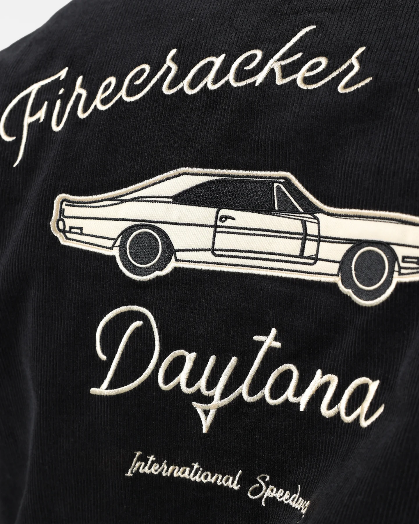 The New Establishment X Nascar Firecracker 60's Cord Racer Jacket Black - Image 12