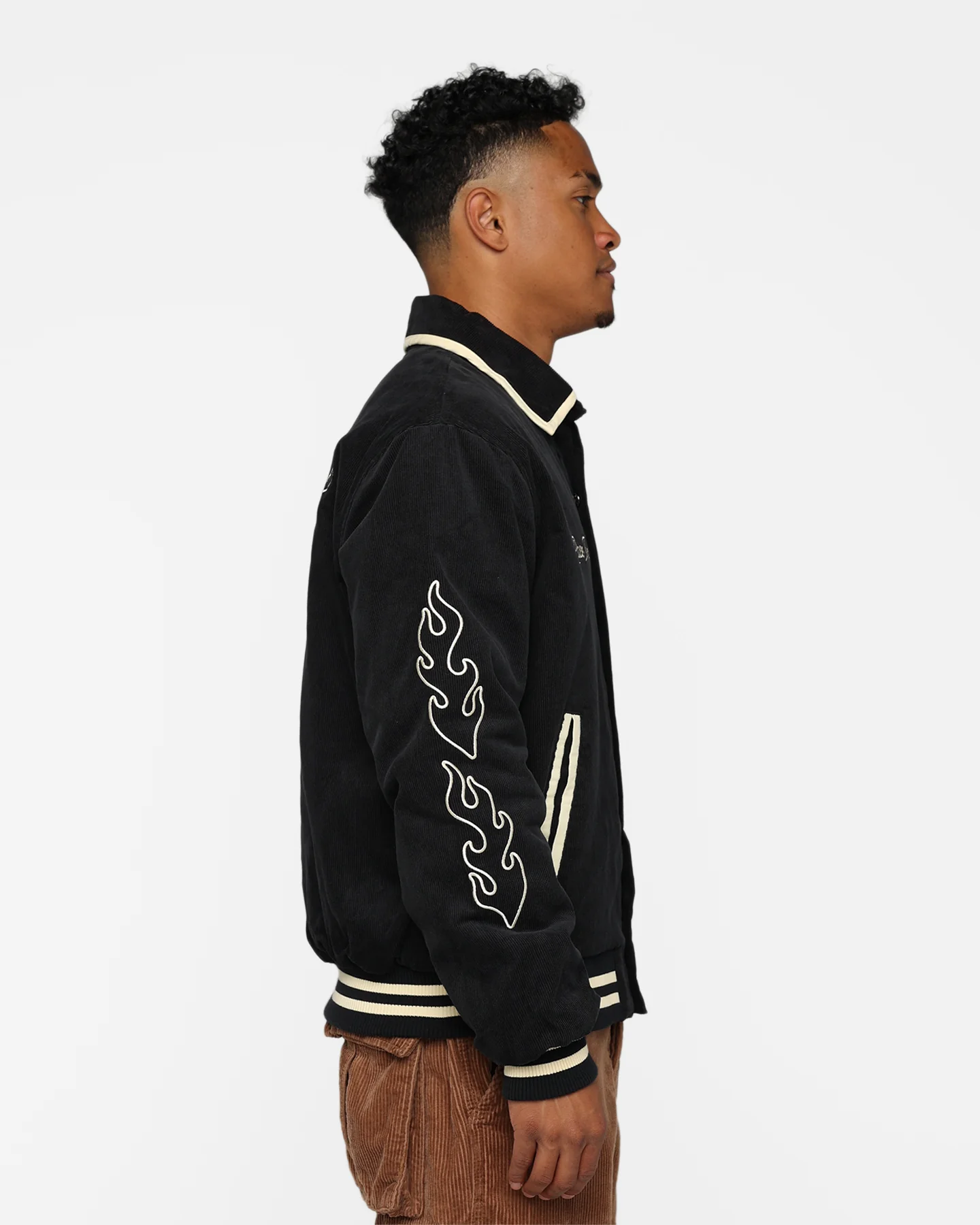 The New Establishment X Nascar Firecracker 60's Cord Racer Jacket Black - Image 6
