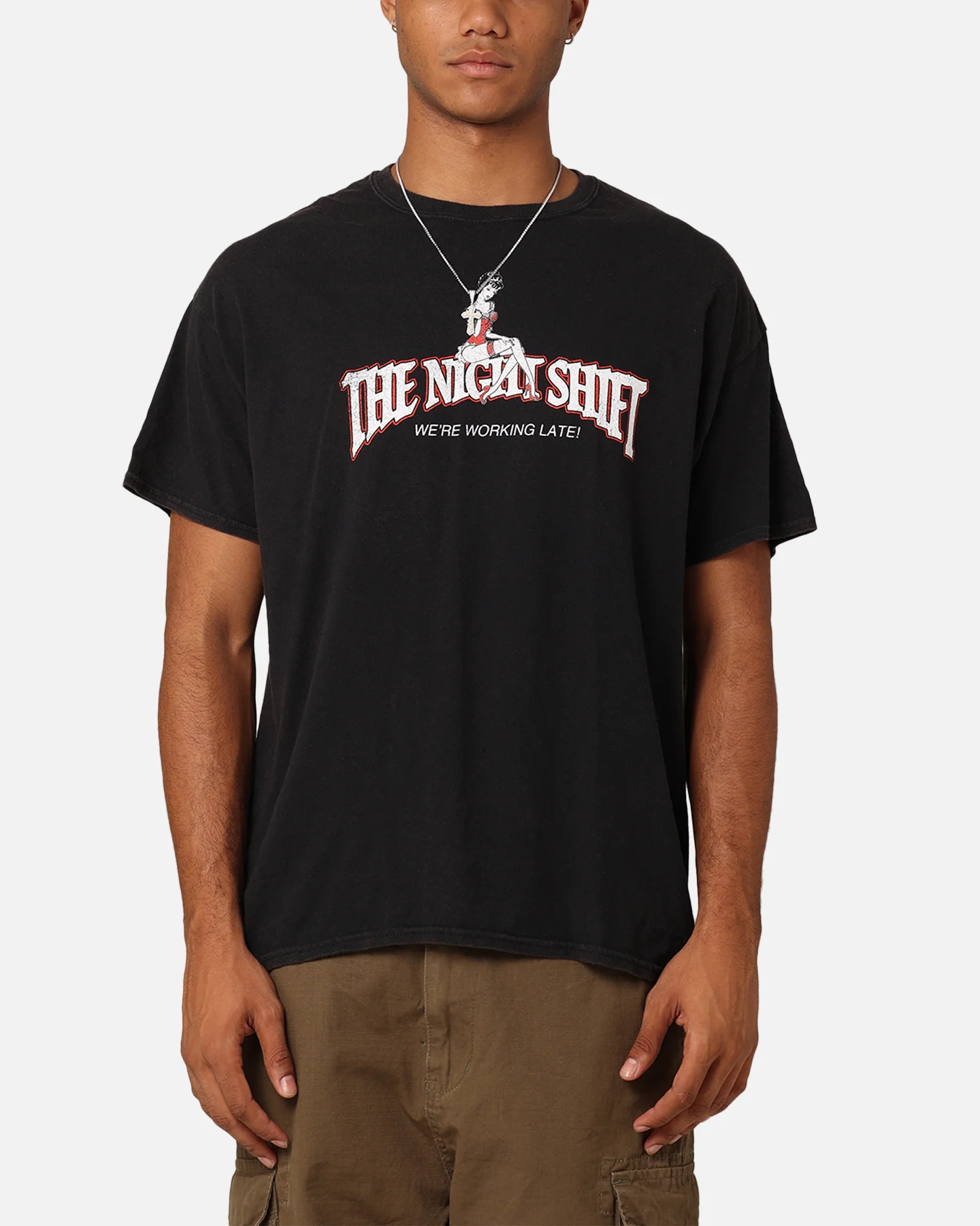 The Night Shift The Gentleman's Club T-Shirt Black Wash - Image 3