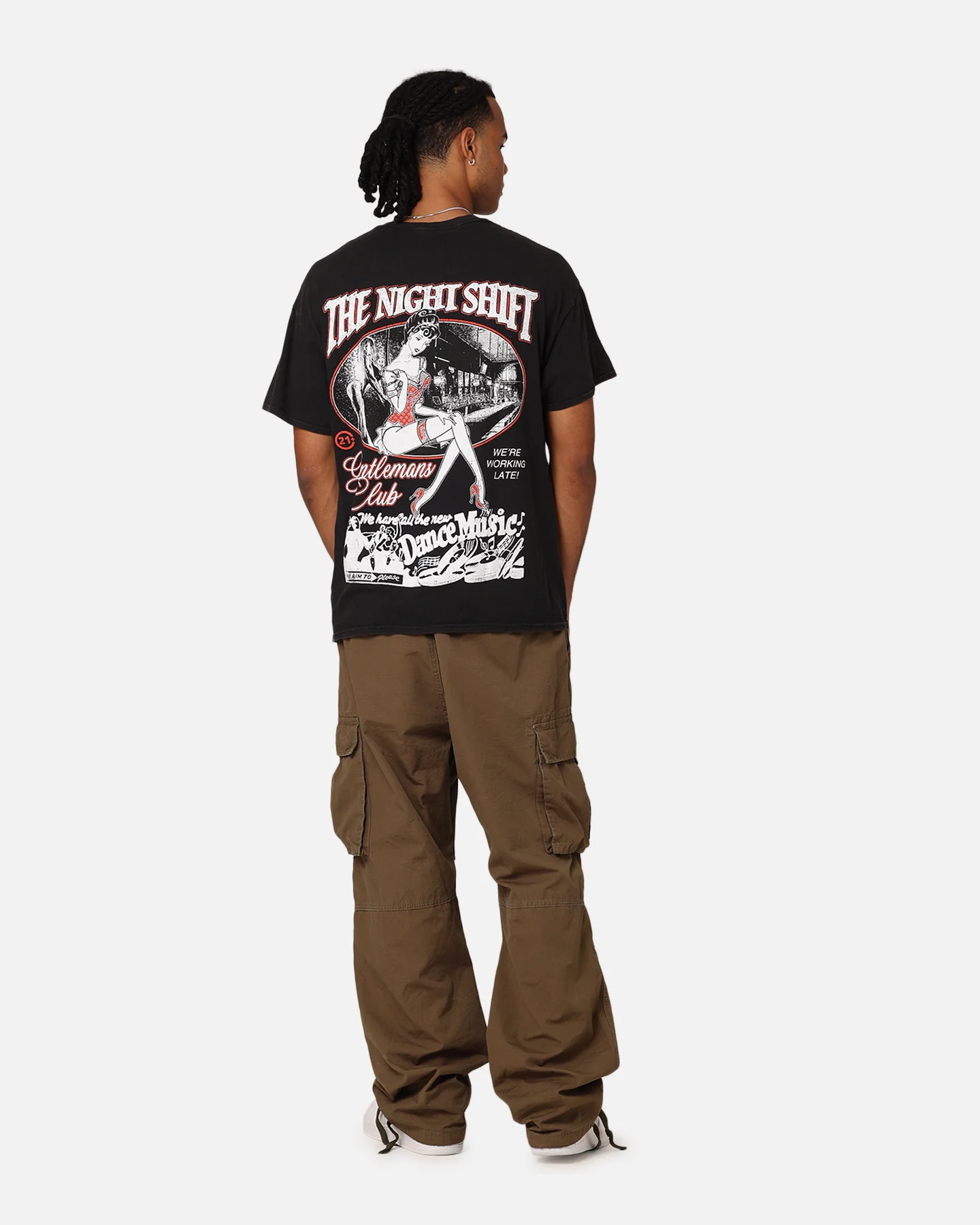 The Night Shift The Gentleman's Club T-Shirt Black Wash - Image 4
