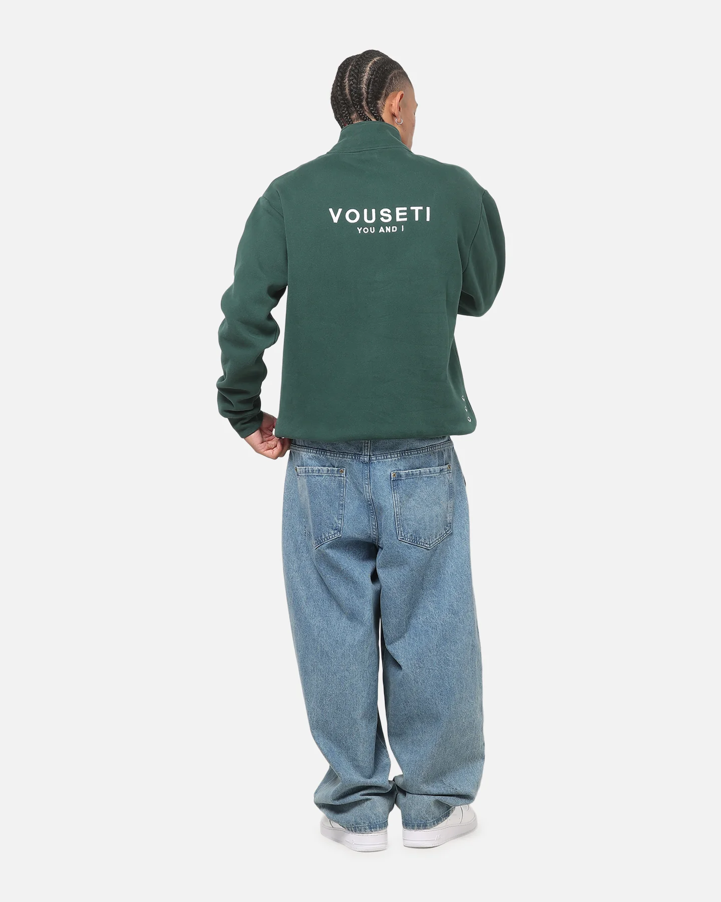 Vouseti The OG Quarter Zip Crewneck Forest Green - Image 4