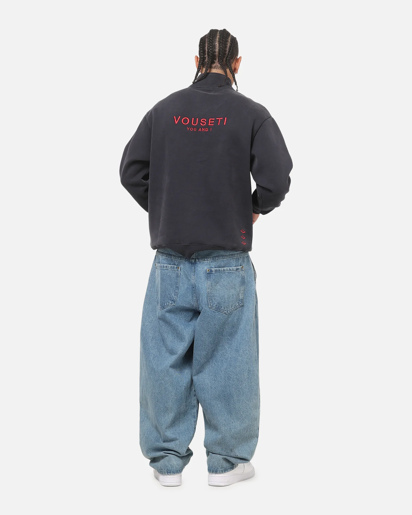 Vouseti The OG Quarter Zip Crewneck Navy - Image 4