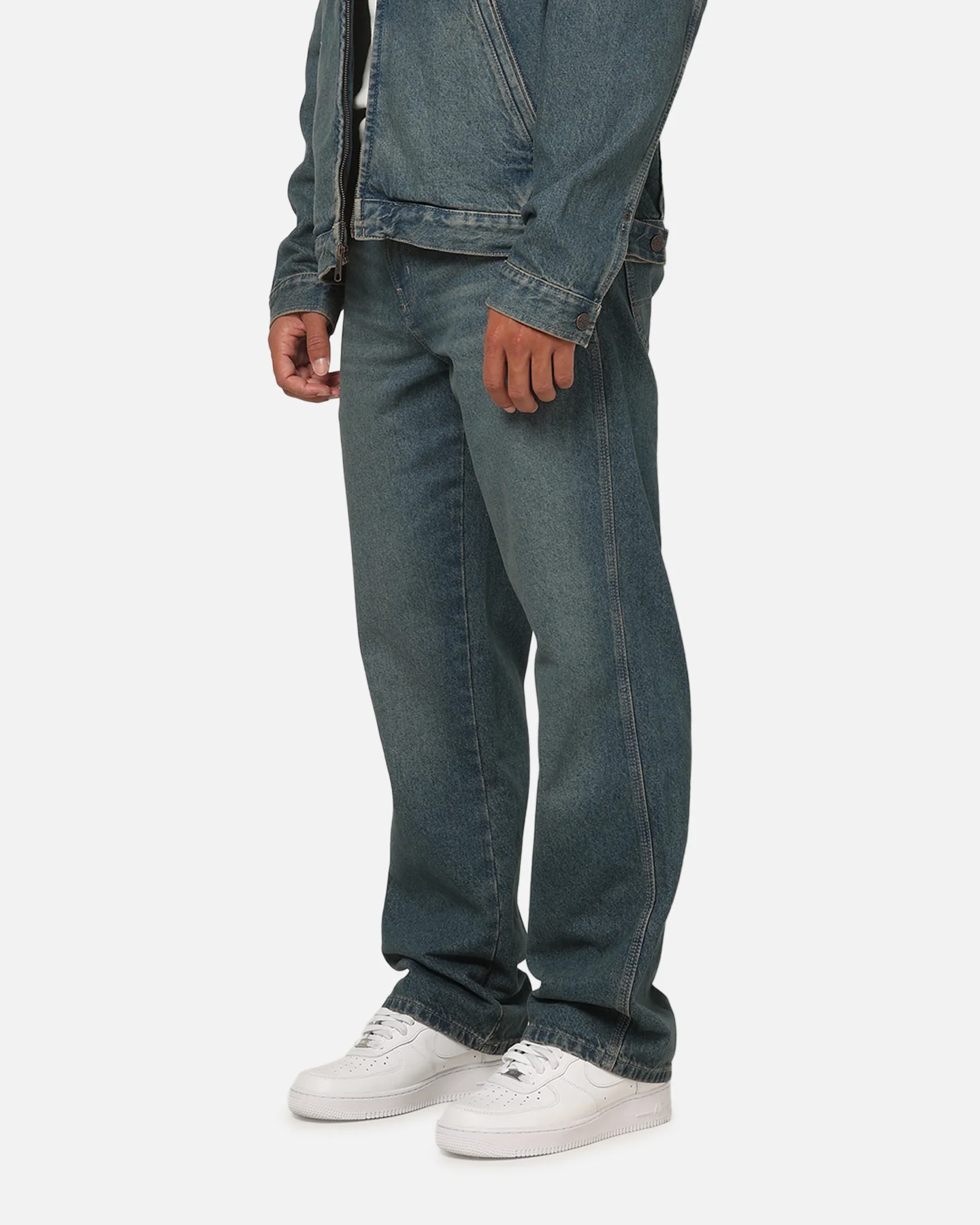 Dickies Thomasville Straight Leg Jeans Khaki Tinted Blue - Image 5