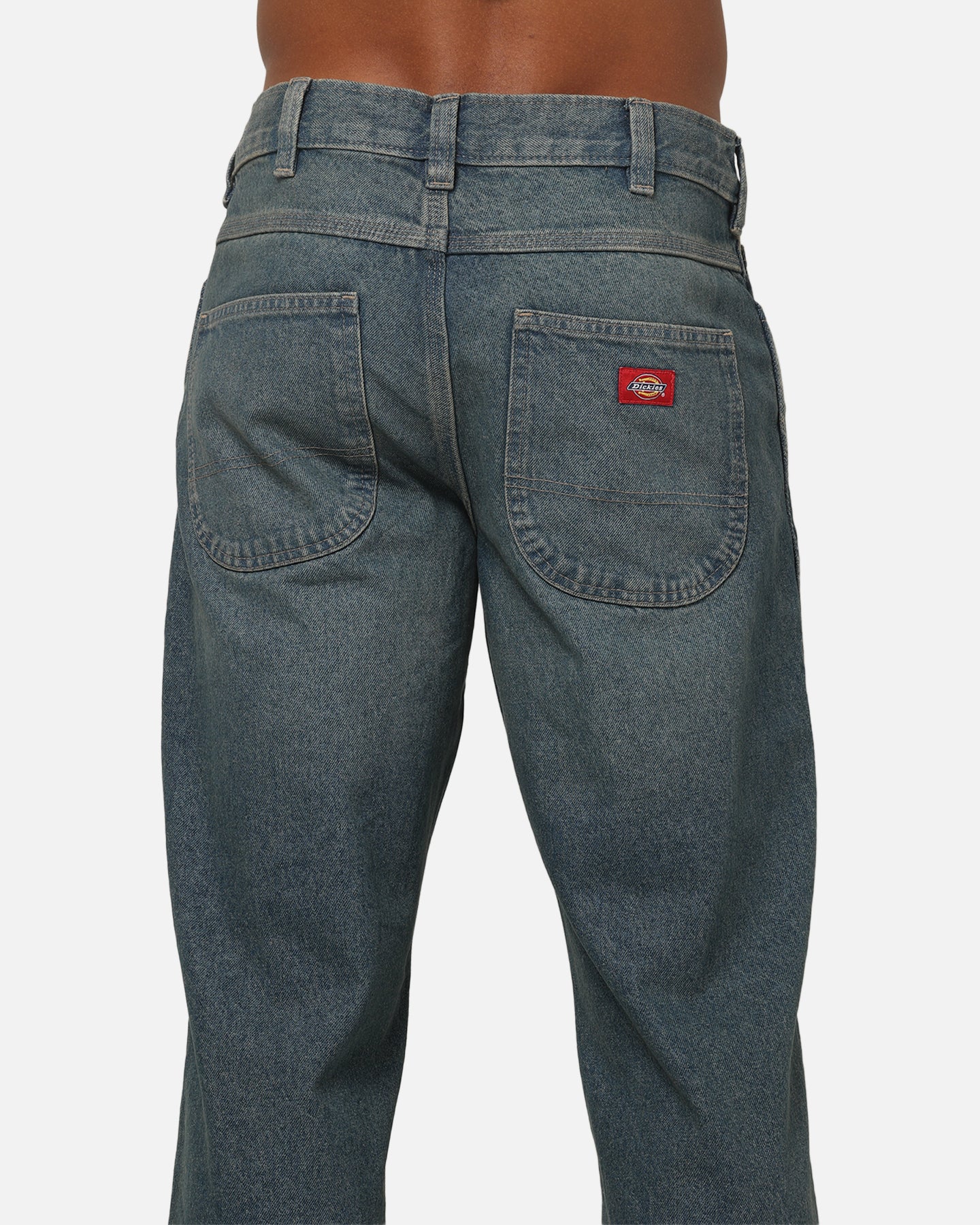 Dickies Thomasville Straight Leg Jeans Khaki Tinted Blue - Image 7