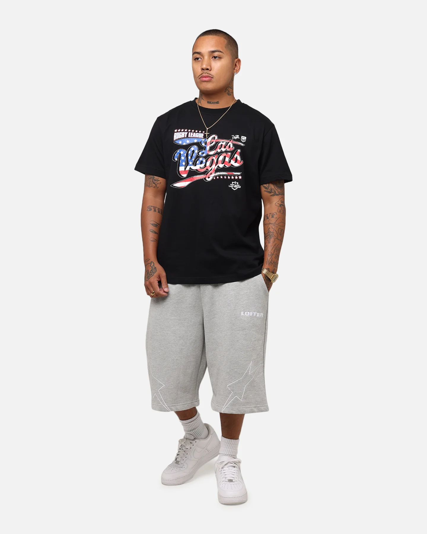 Tidwell NRL 2025 Las Vegas Round Flag T-Shirt Black - Image 2
