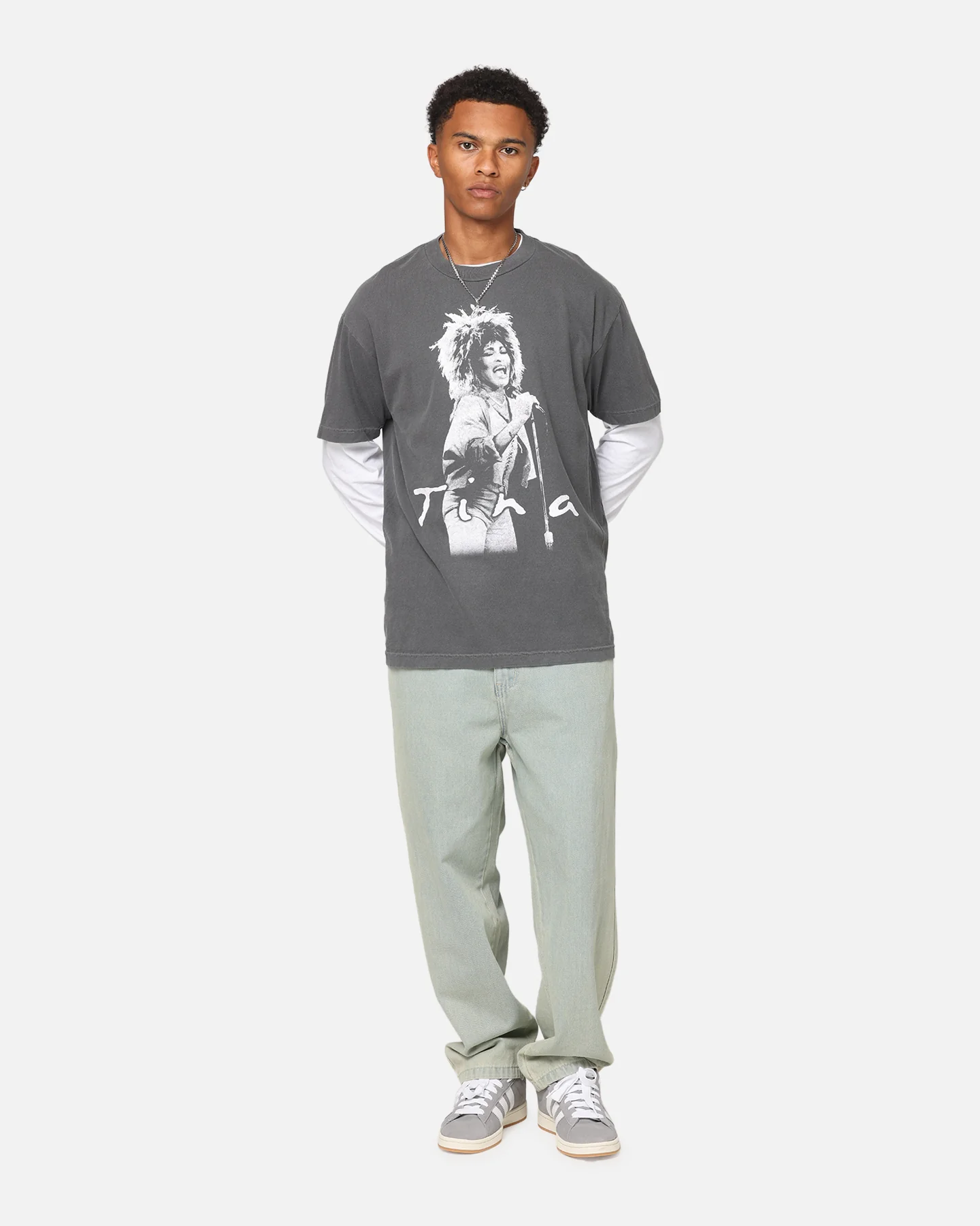 Tina Turner Tina Turner Vintage T-Shirt Faded Black - Image 2