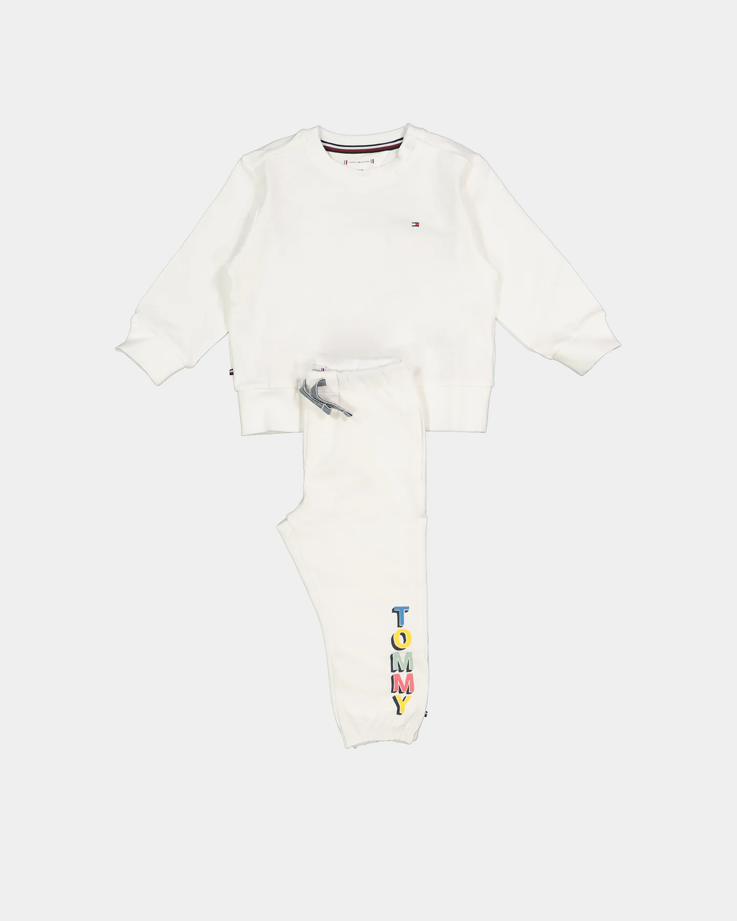 Tommy Hilfiger Kids' Baby Fun Logo Crewneck Set White