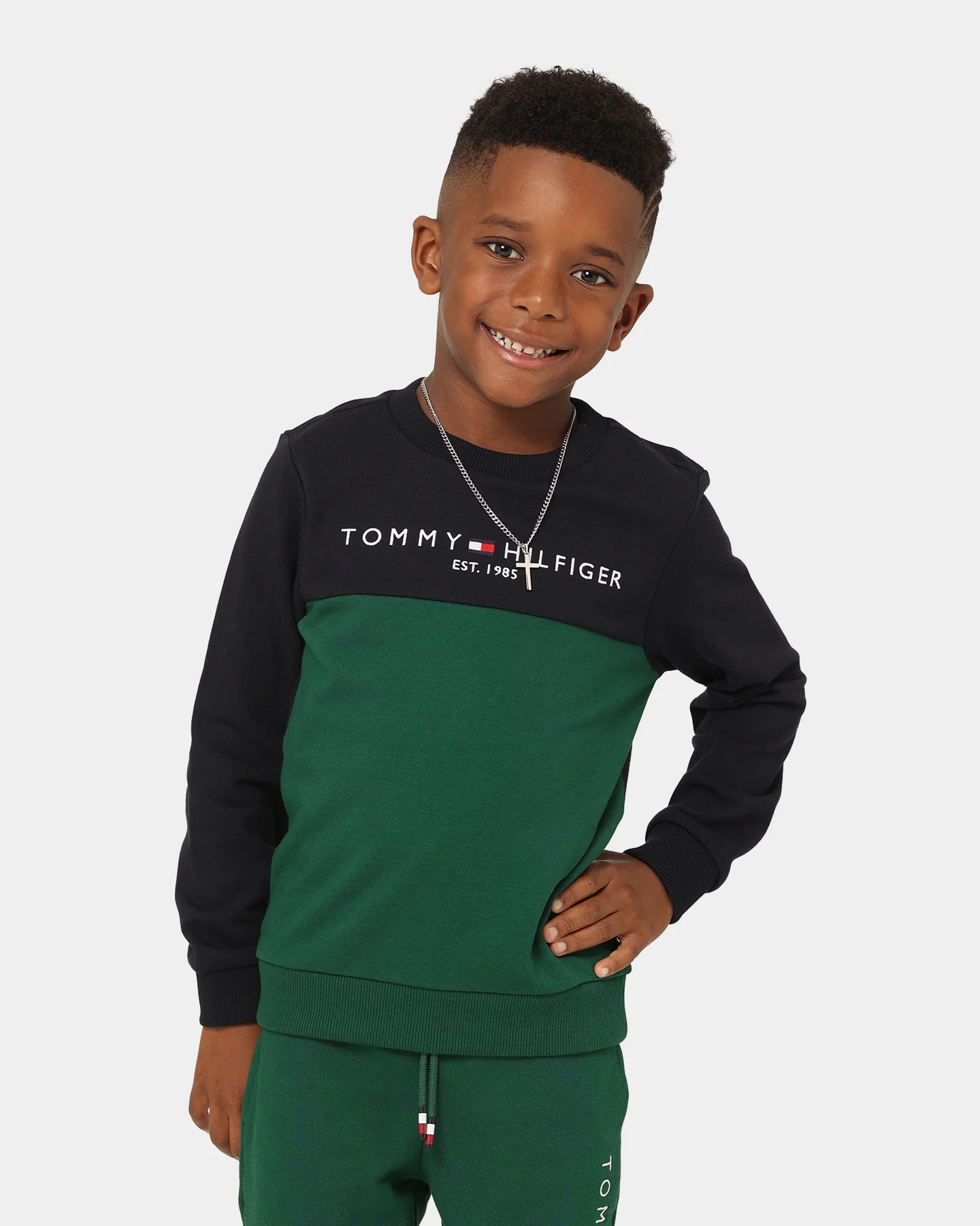 Tommy Hilfiger Kids' Essential Colourblock Set Prep Green - Image 2
