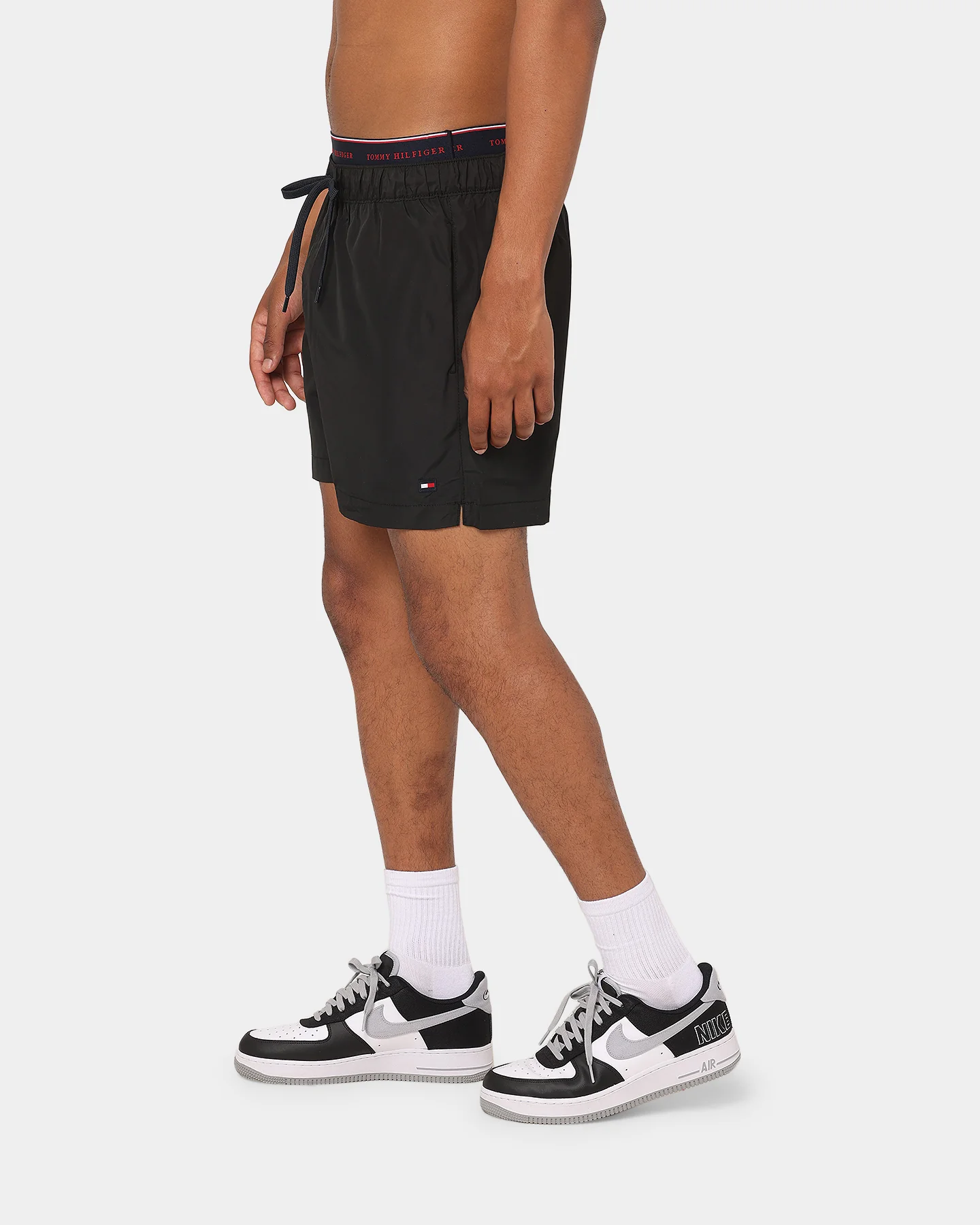 Tommy Hilfiger Logoline Drawstring Swim Shorts Black - Image 6
