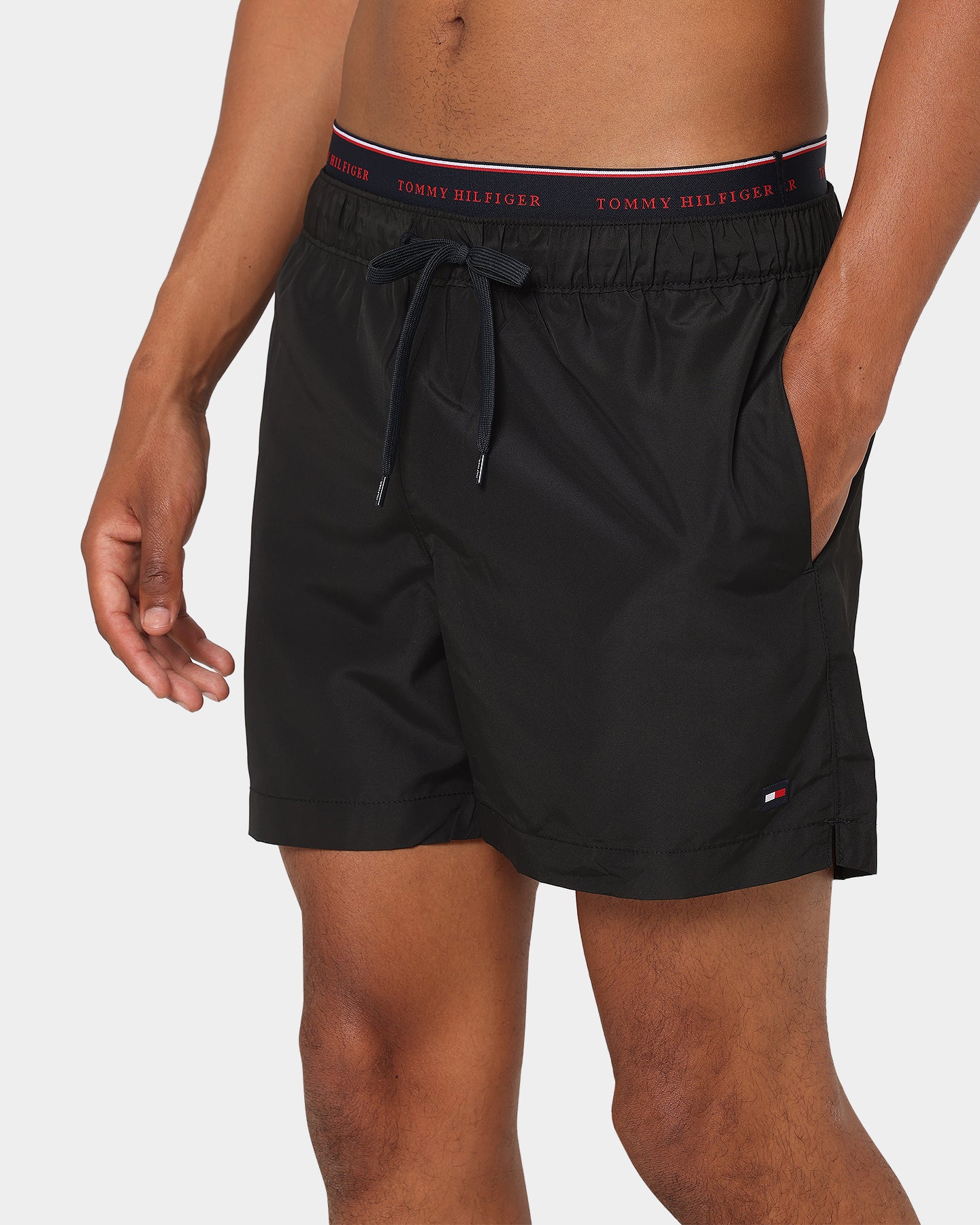 Tommy Hilfiger Logoline Drawstring Swim Shorts Black - Image 7