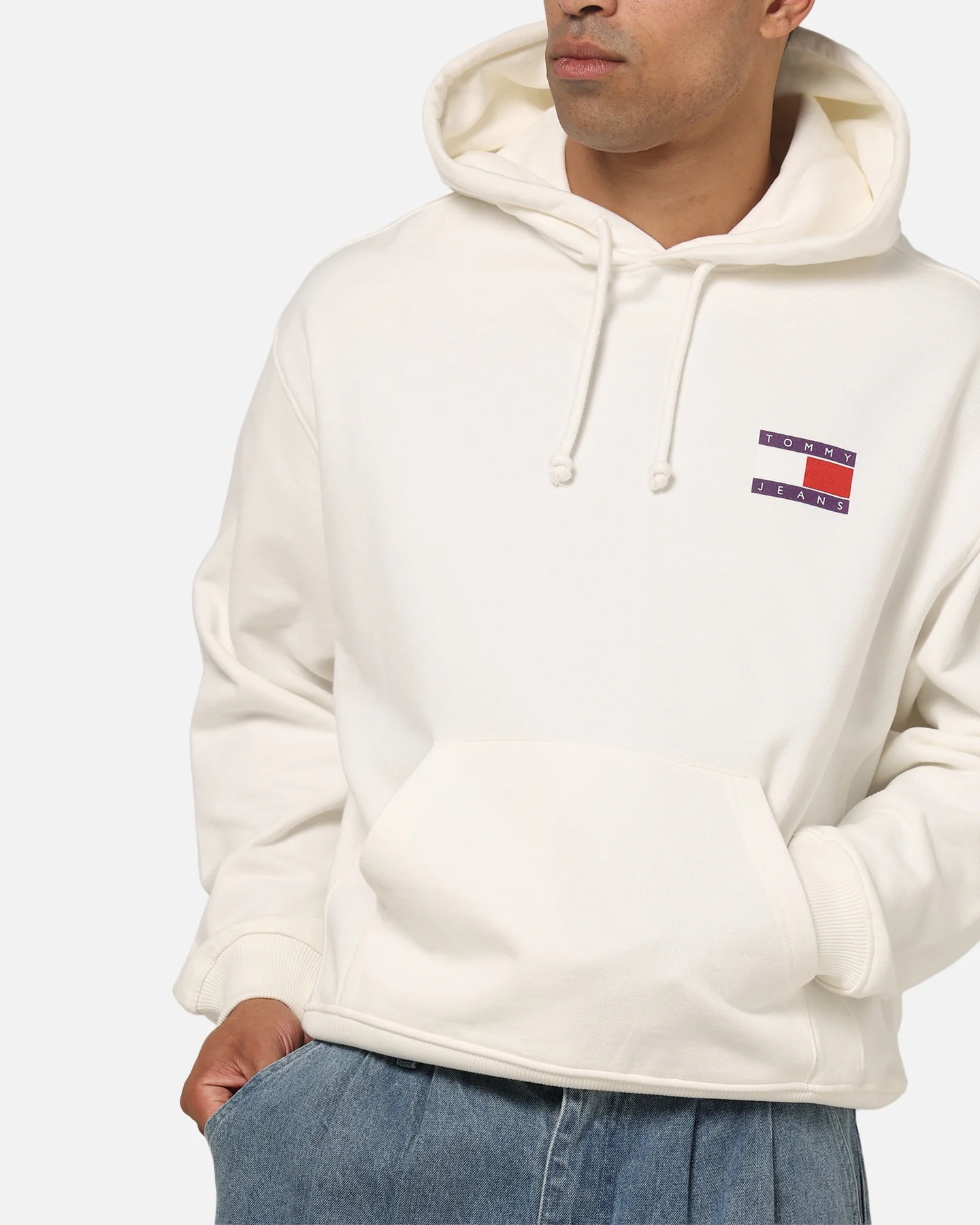 Tommy Jeans 90's DNA Play Hoodie Ecru - Image 8