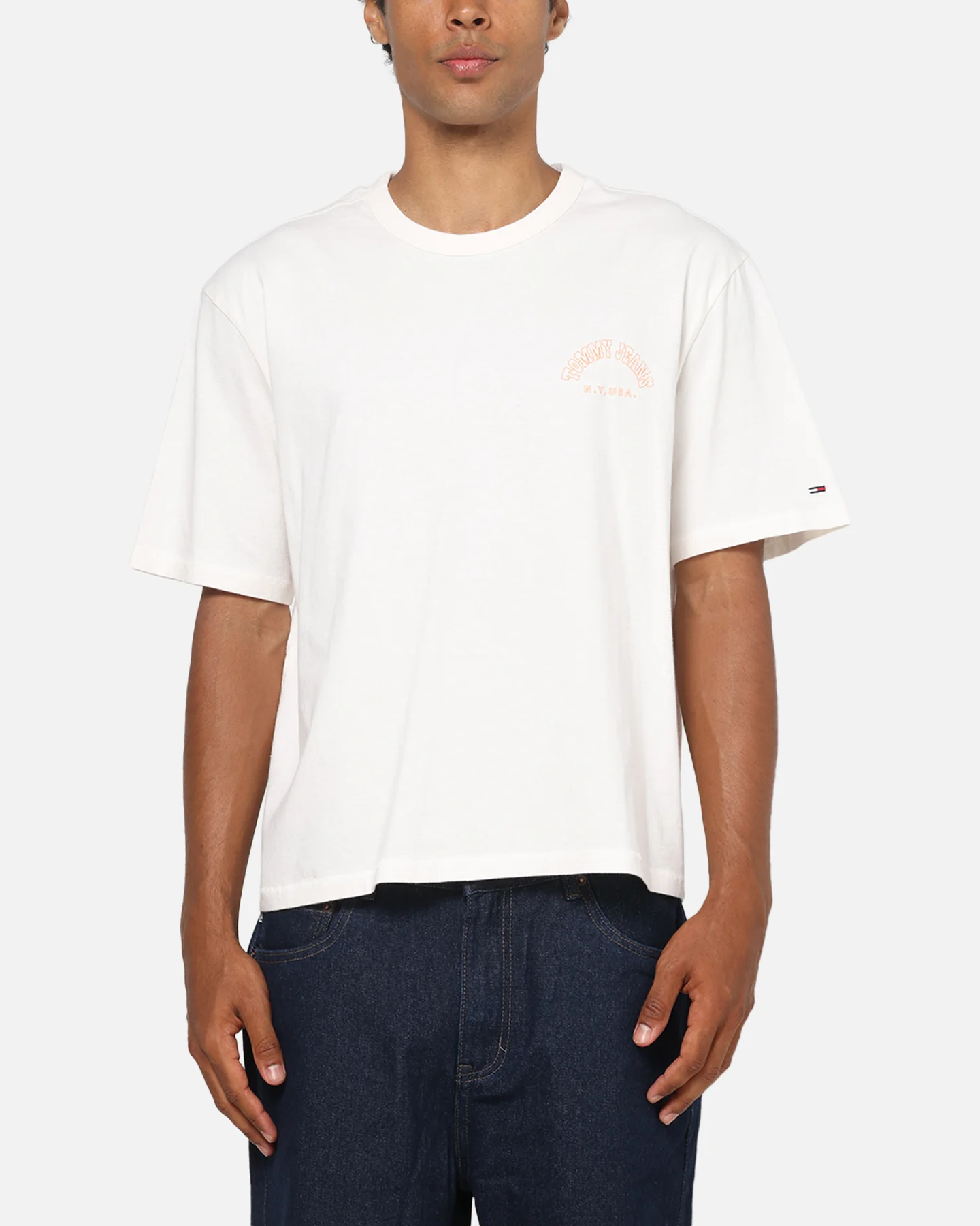 Tommy Jeans Arch Western Backprint T-Shirt Ancient White - Image 2