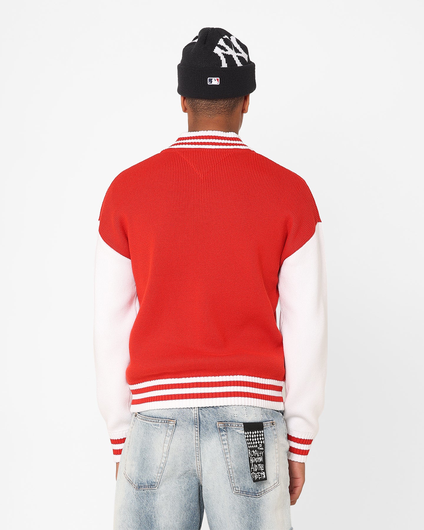 Tommy Jeans Collegiate Bomber Jacket Deep Crimson/Multi - Image 4
