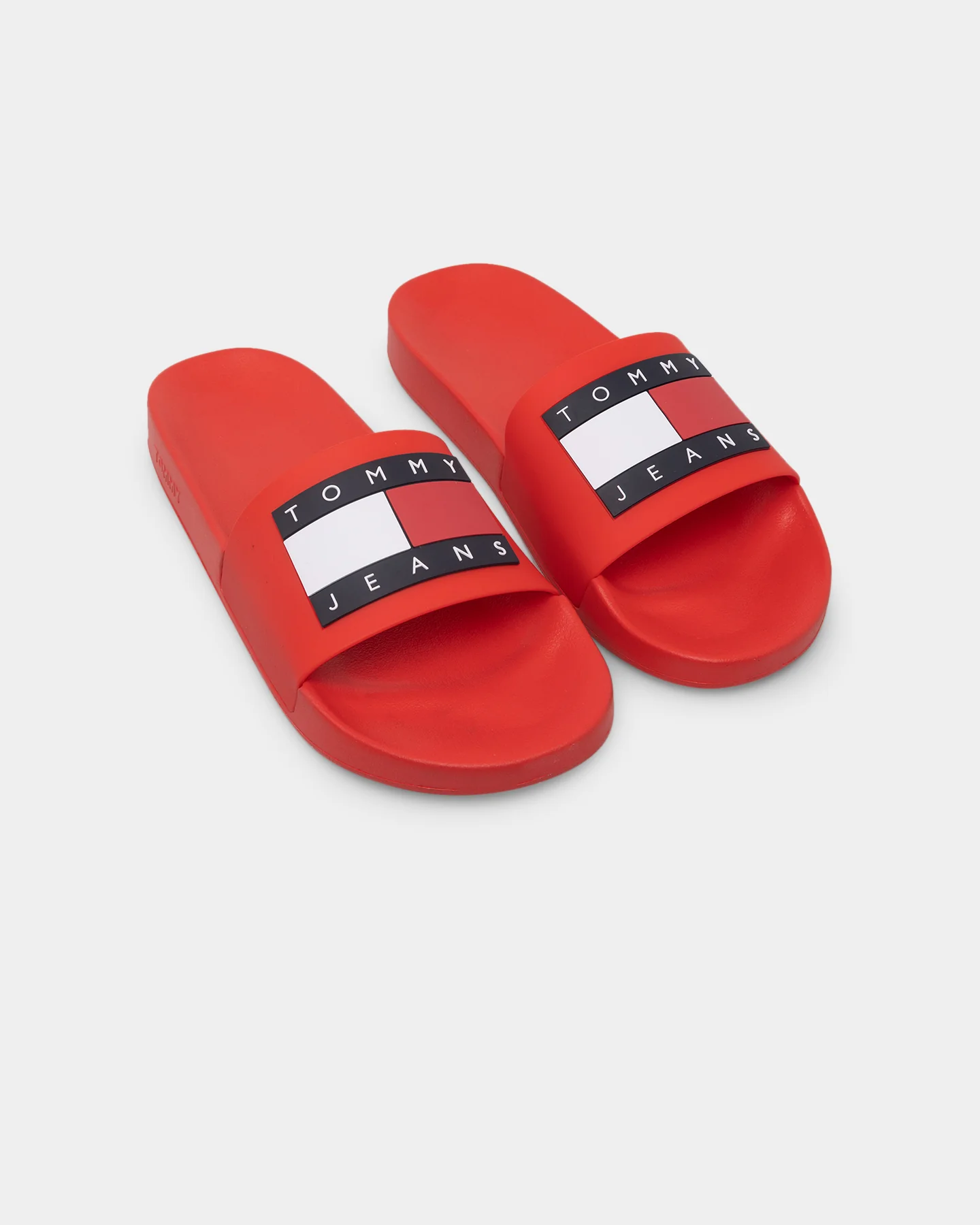 Tommy Jeans Essential Contoured Pool Slides Deep Crimson - Image 2