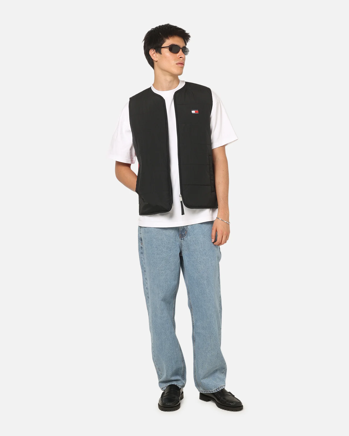 Tommy Jeans Heritage Flag Quilted Vest Black - Image 4