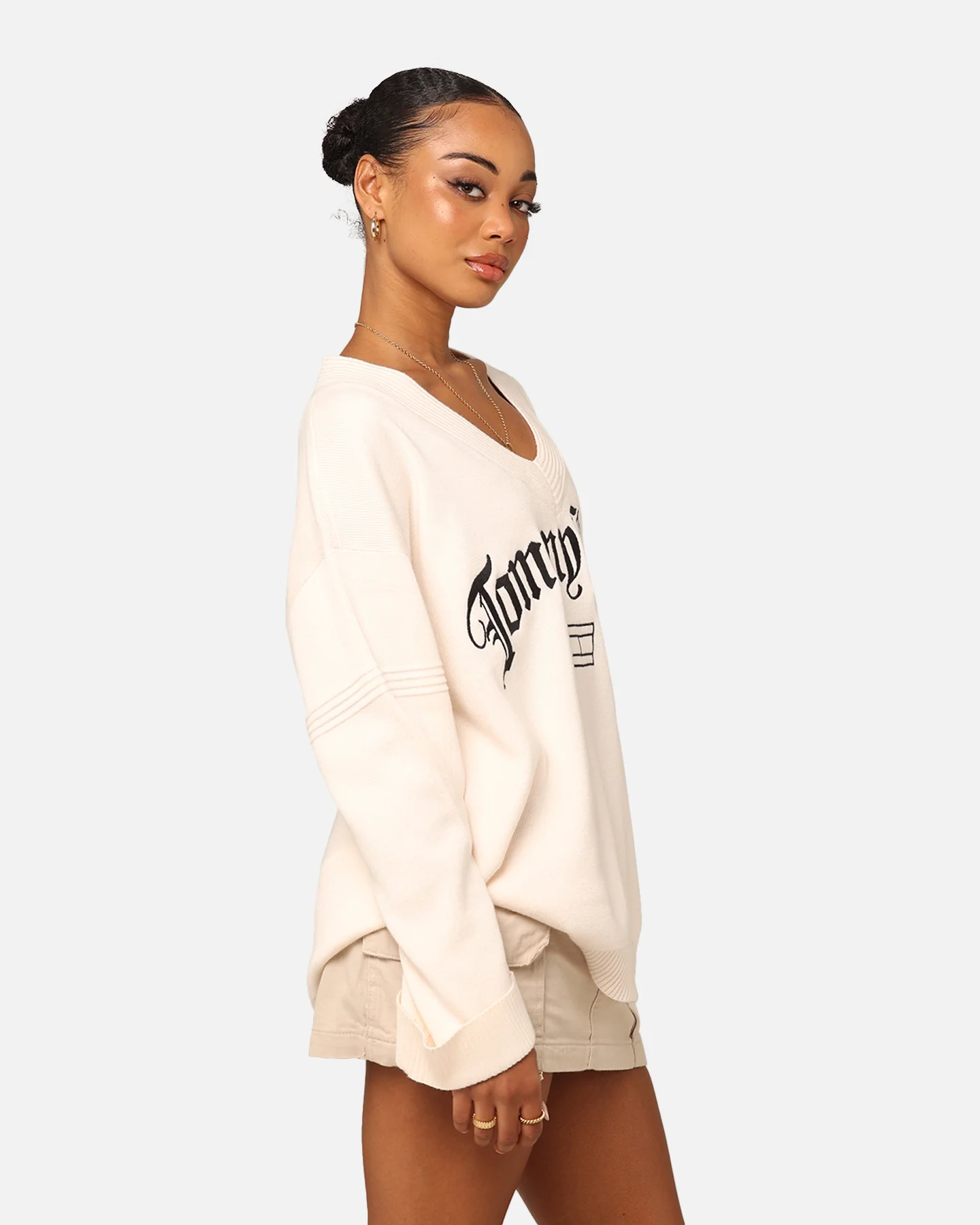Tommy Jeans Oversized Grunge Sweatshirt Ancient White - Image 5
