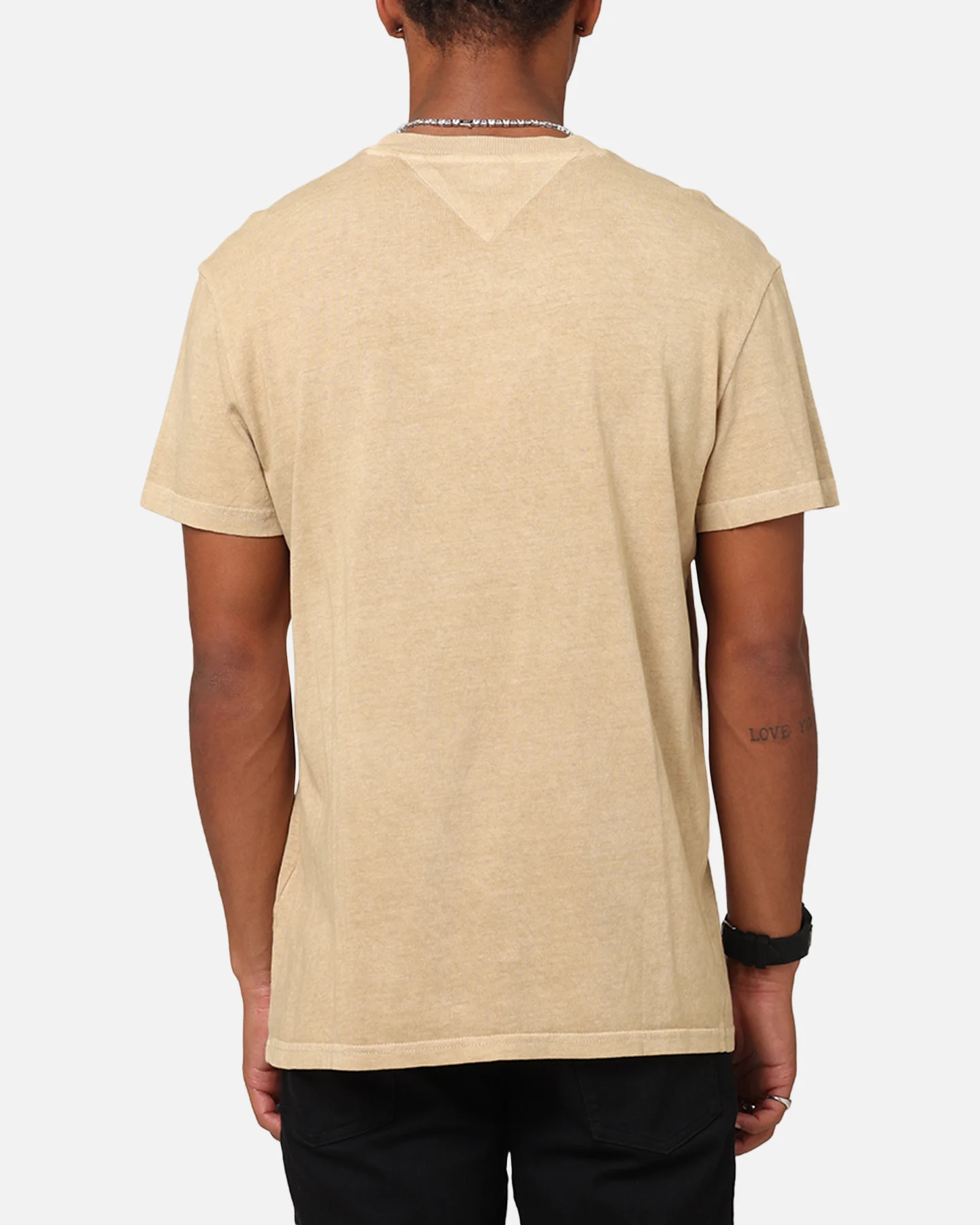 Tommy Jeans Regular Vintage Varsity T-Shirt Tan - Image 3