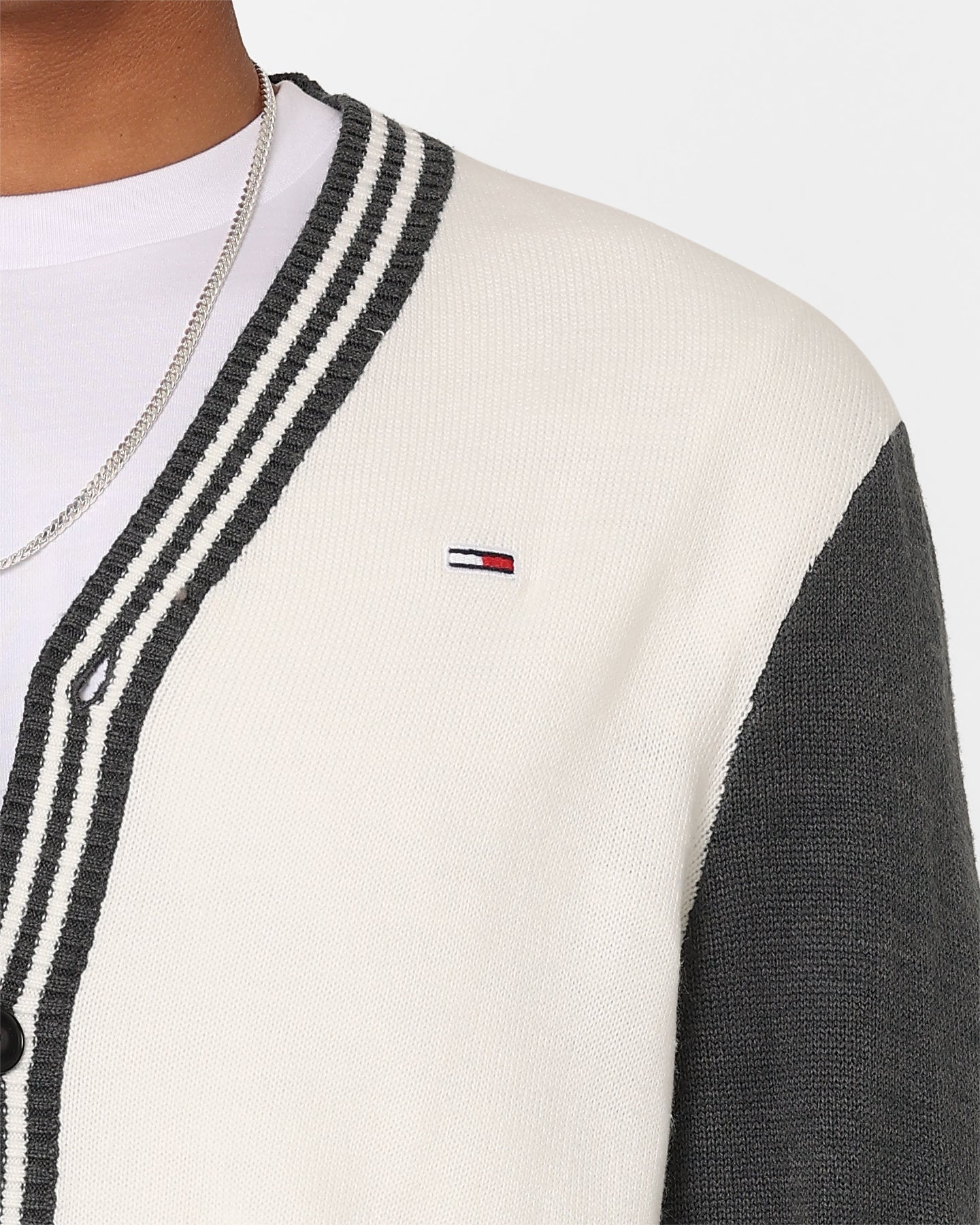 Tommy Jeans Relaxed Collegiate Cardigan Black/Multi - Image 4