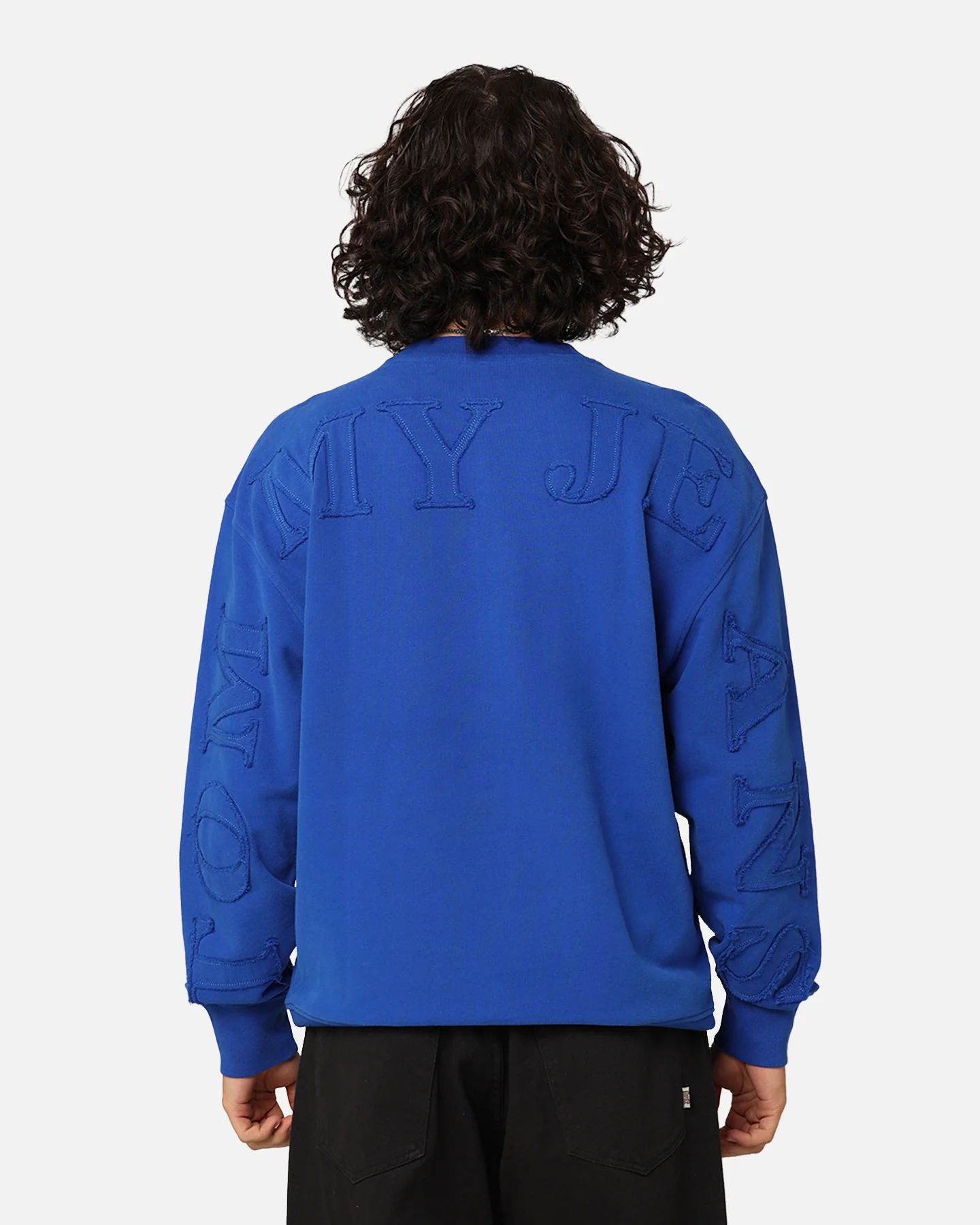 Tommy Jeans Relaxed Tonal Appliqué Crewneck Ultra Blue - Image 5