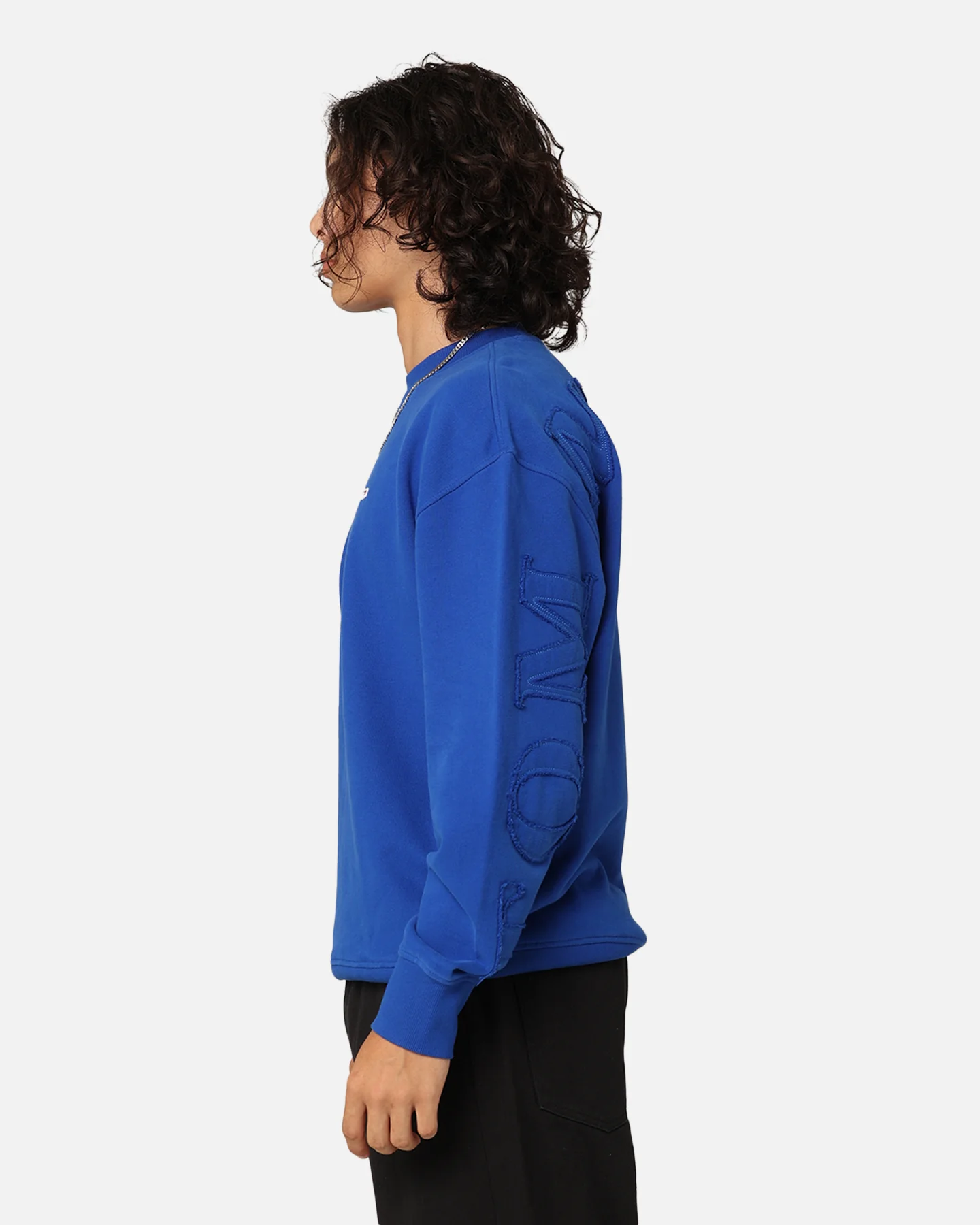 Tommy Jeans Relaxed Tonal Appliqué Crewneck Ultra Blue - Image 7