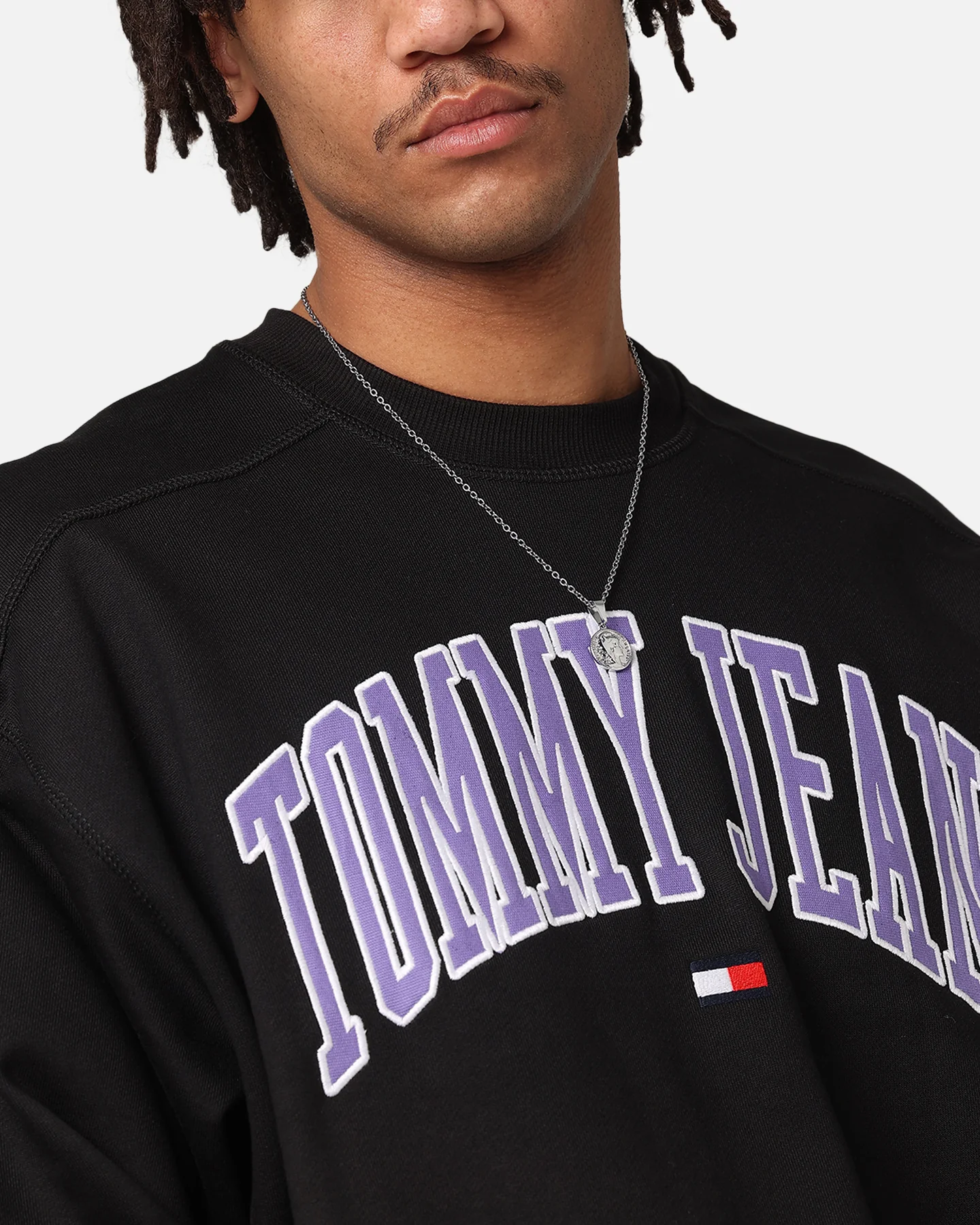 Tommy Jeans TJM Boxy Pop Varisty Crewneck Black - Image 6