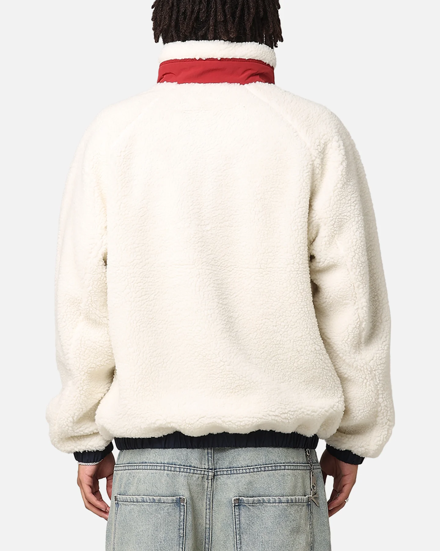 Tommy Jeans TJM Outdoor Teddy Jacket Ancient White/Multi - Image 3