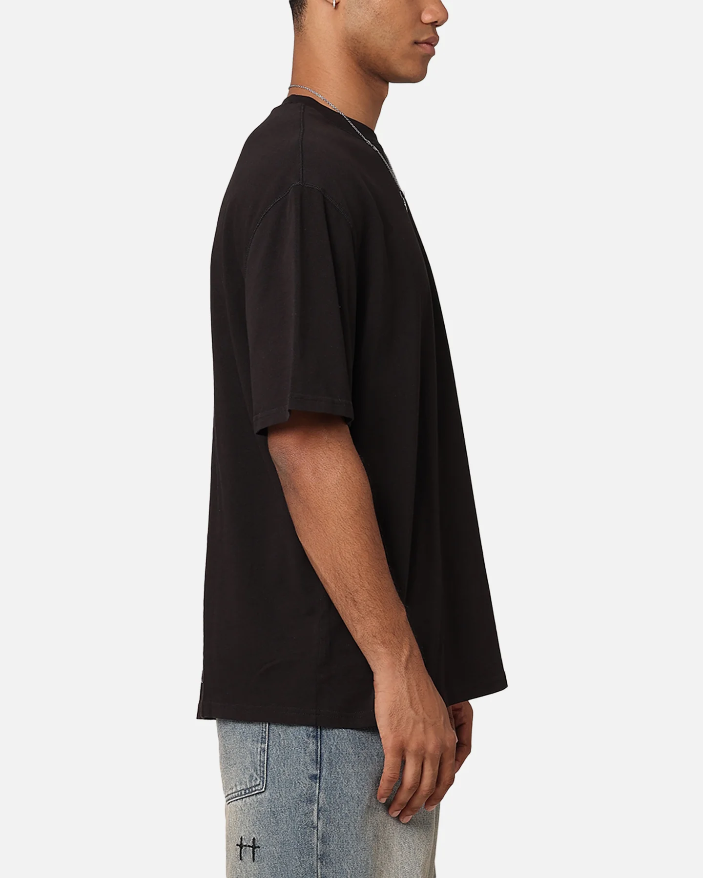 Tommy Jeans TJM OVZ Serif Linear T-Shirt Black - Image 4