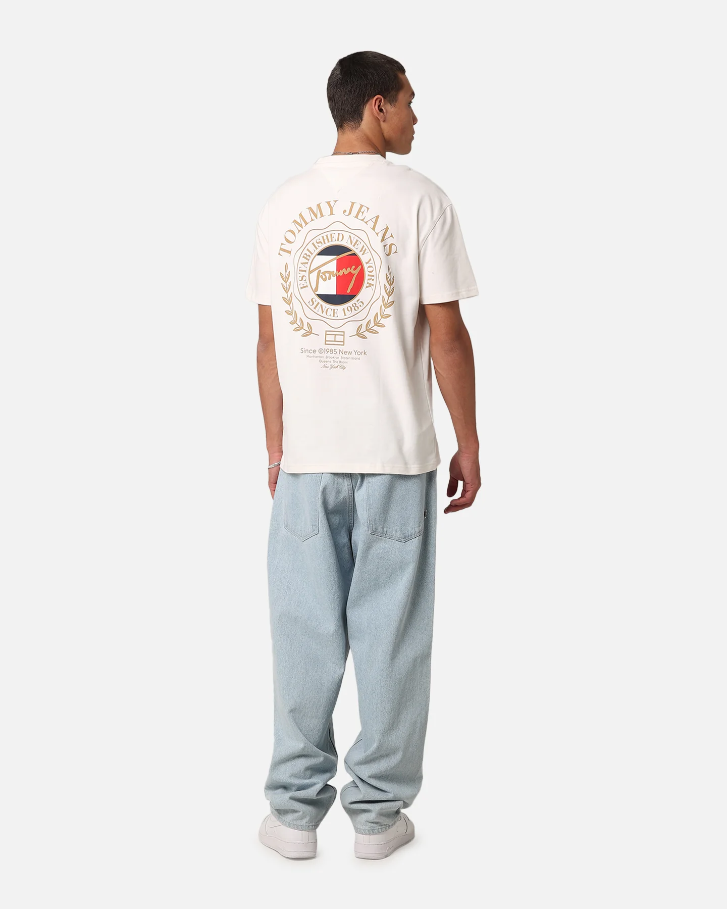 Tommy Jeans TJM Prep Explorer Luxe T-Shirt Ancient White - Image 3
