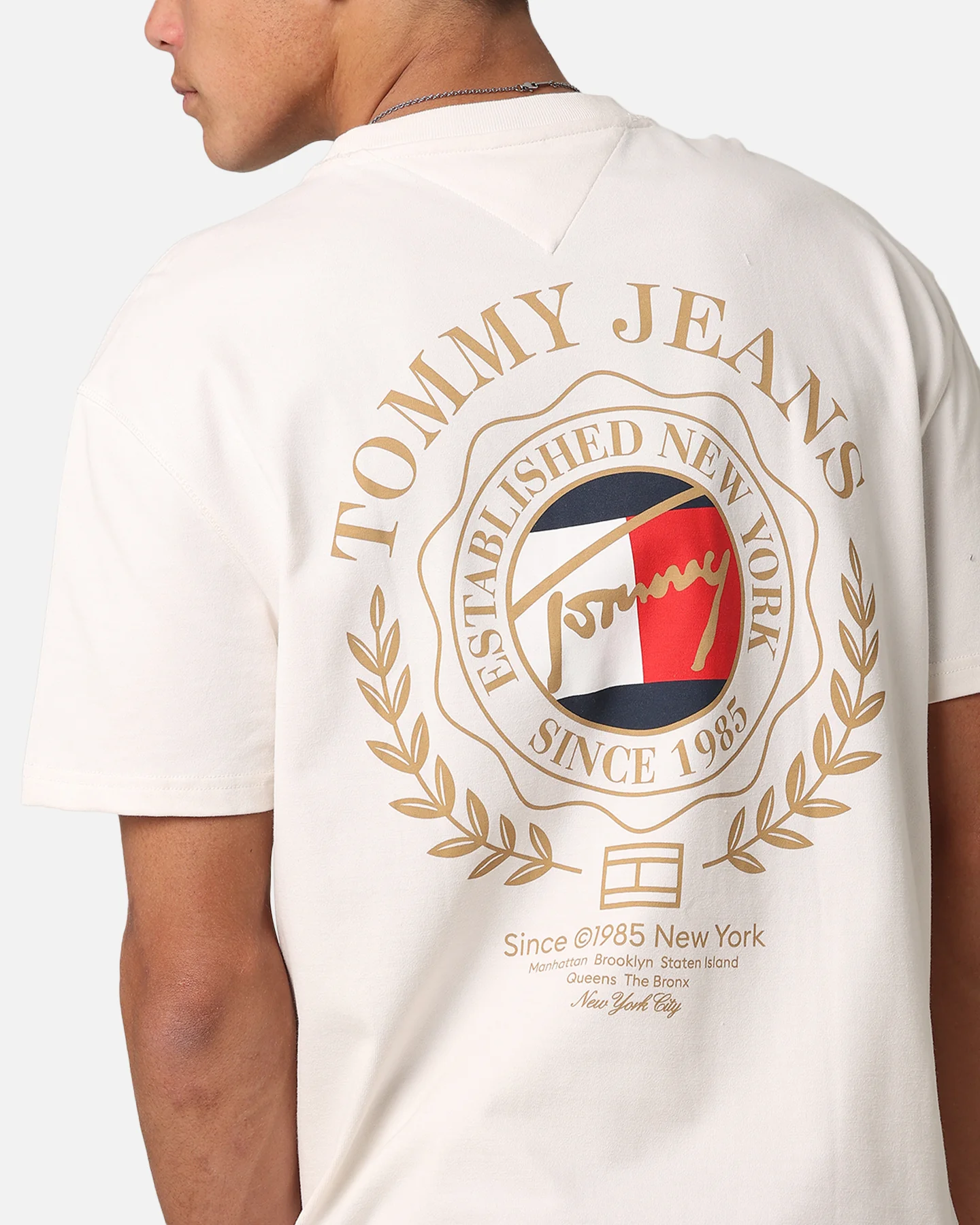 Tommy Jeans TJM Prep Explorer Luxe T-Shirt Ancient White - Image 7