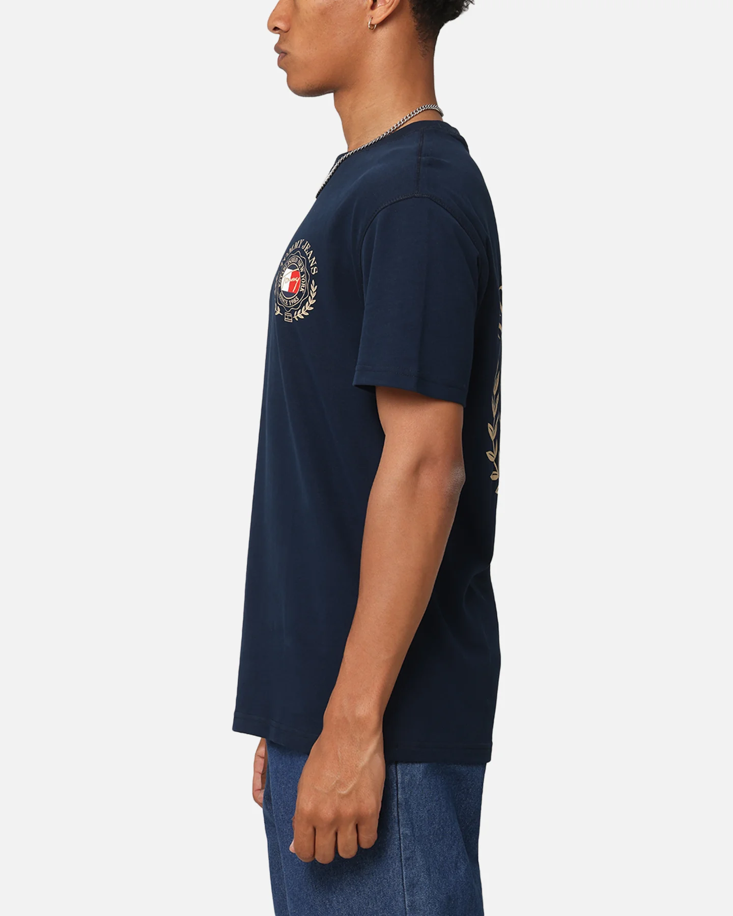 Tommy Jeans TJM Prep Explorer Luxe T-Shirt Dark Night Navy - Image 6