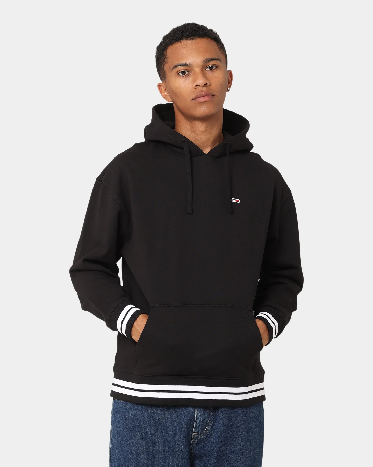 Tommy Jeans TJM Relaxed Collegiate Hoodie Black - Image 2
