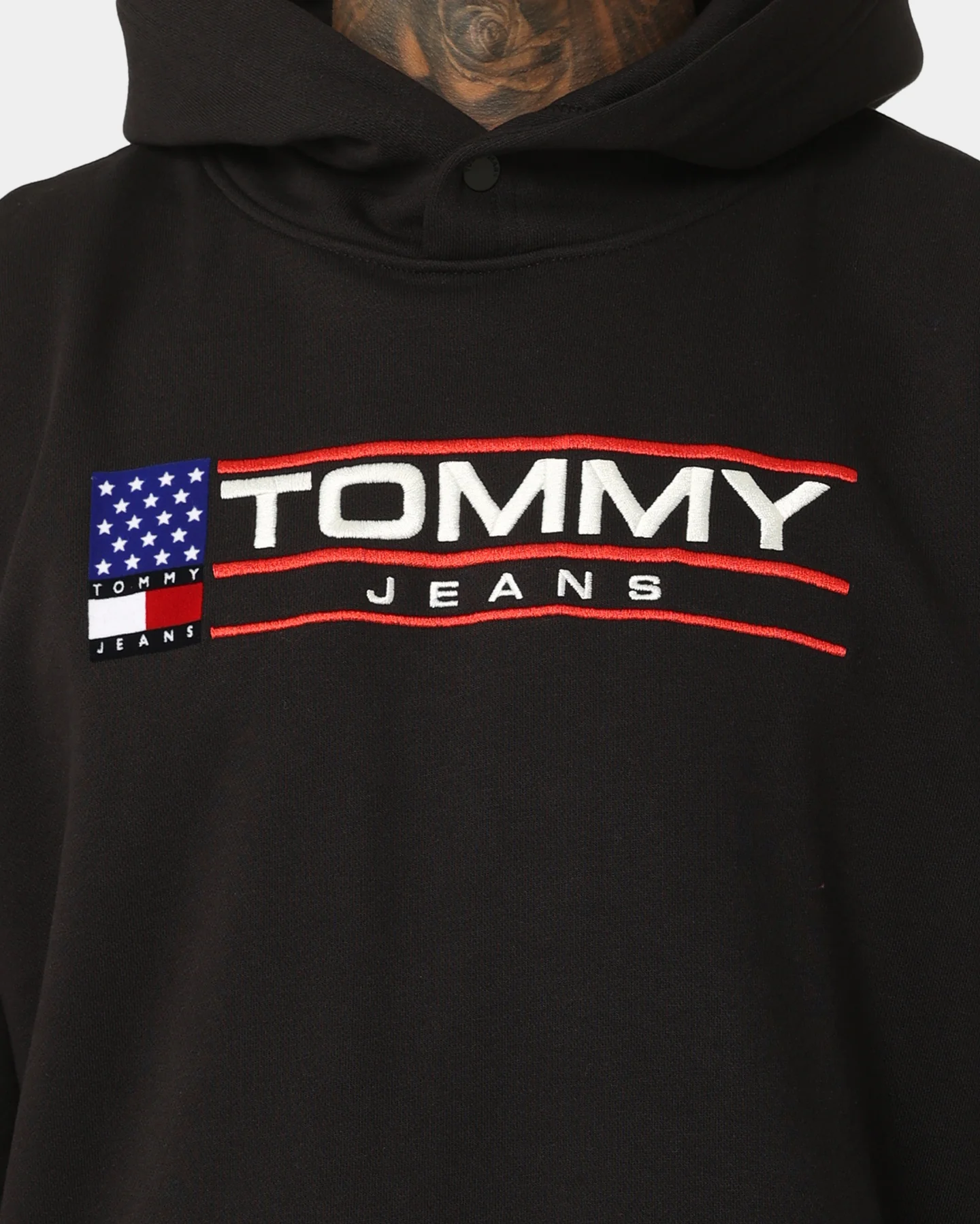 Tommy Jeans TJM Relaxed Modern Sport Hoodie Black - Image 3